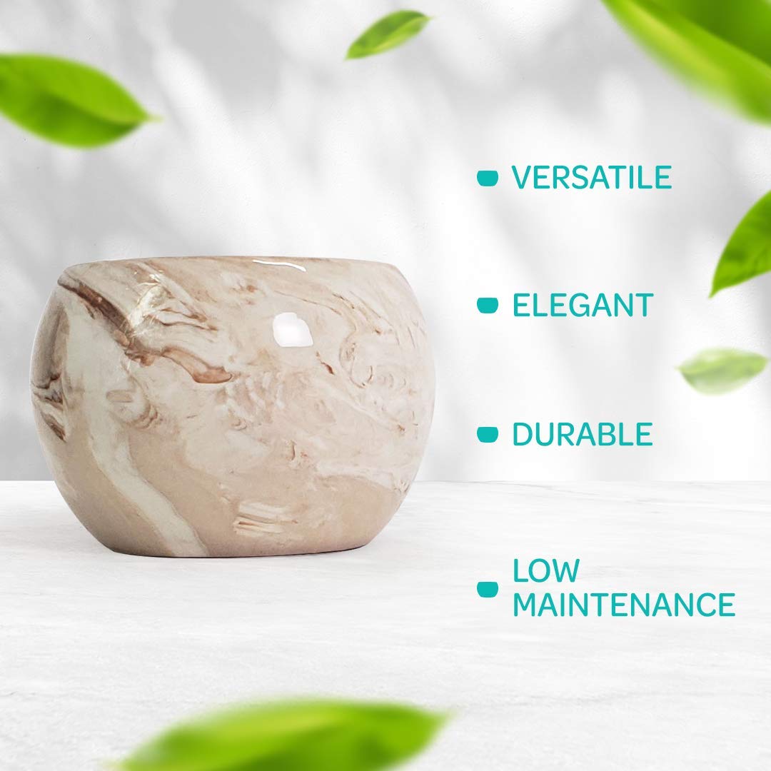 Hearts & Crafts Sand Marble Ceramic Bowls - 13oz Set of 6 for Candle Making, Arts & Crafts, Storage, Candy Dishes, Planters & Gift Giving - Perfect for Home Decor, Wedding Favors & DIY Projects