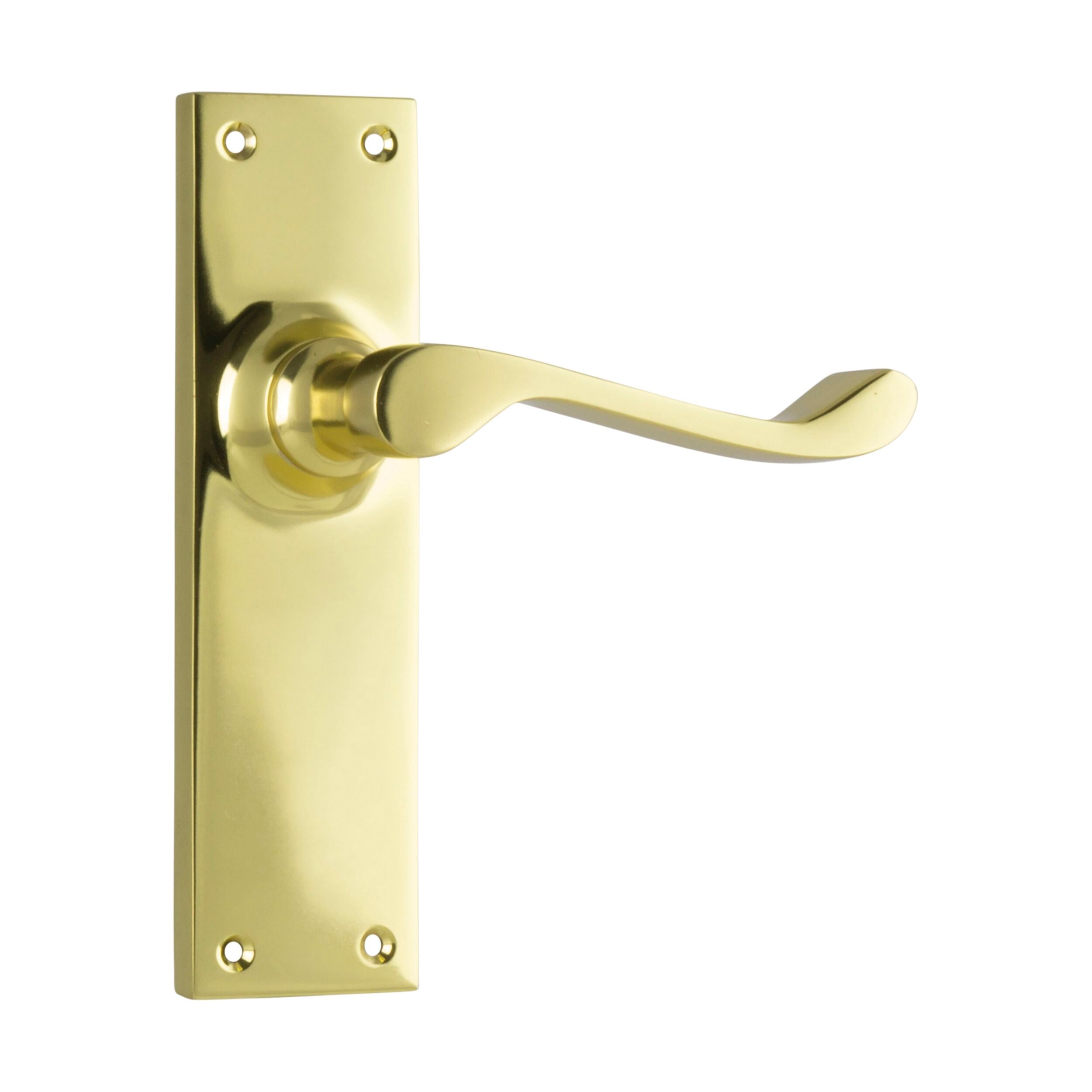Victorian Style Door Lever Latch Pair - Polished Brass Finish - H152 x W42 x P59mm - Perfect for Antique Home Restoration & Vintage Interior Design