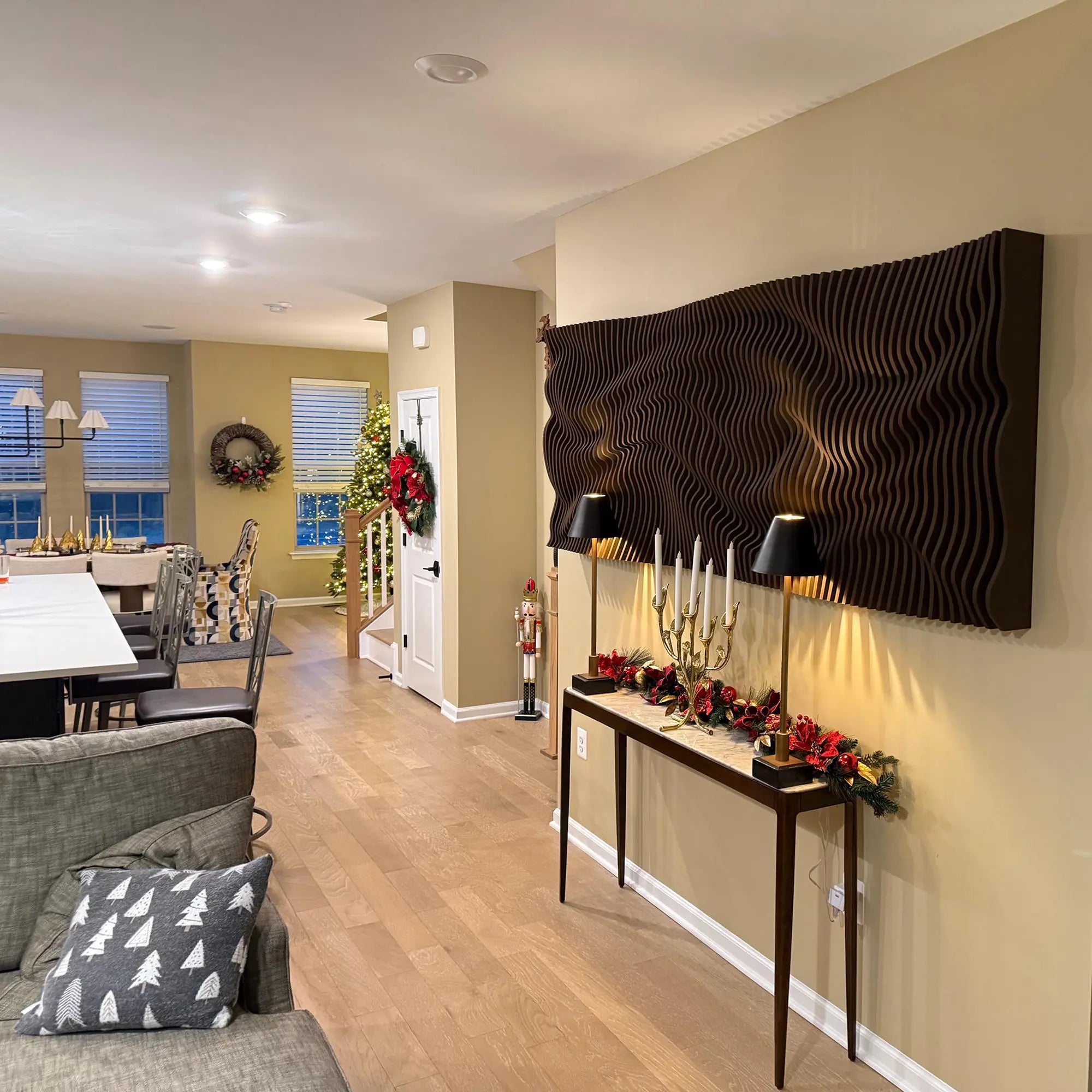 Modern Parametric Wall Art Decor - 3D Geometric Wall Sculpture for Living Room, Bedroom & Office - Contemporary Home & Office Décor