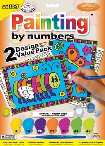 Royal Brush My First Paint by Number Kit - Happy Bugs 2-Pack (8.75