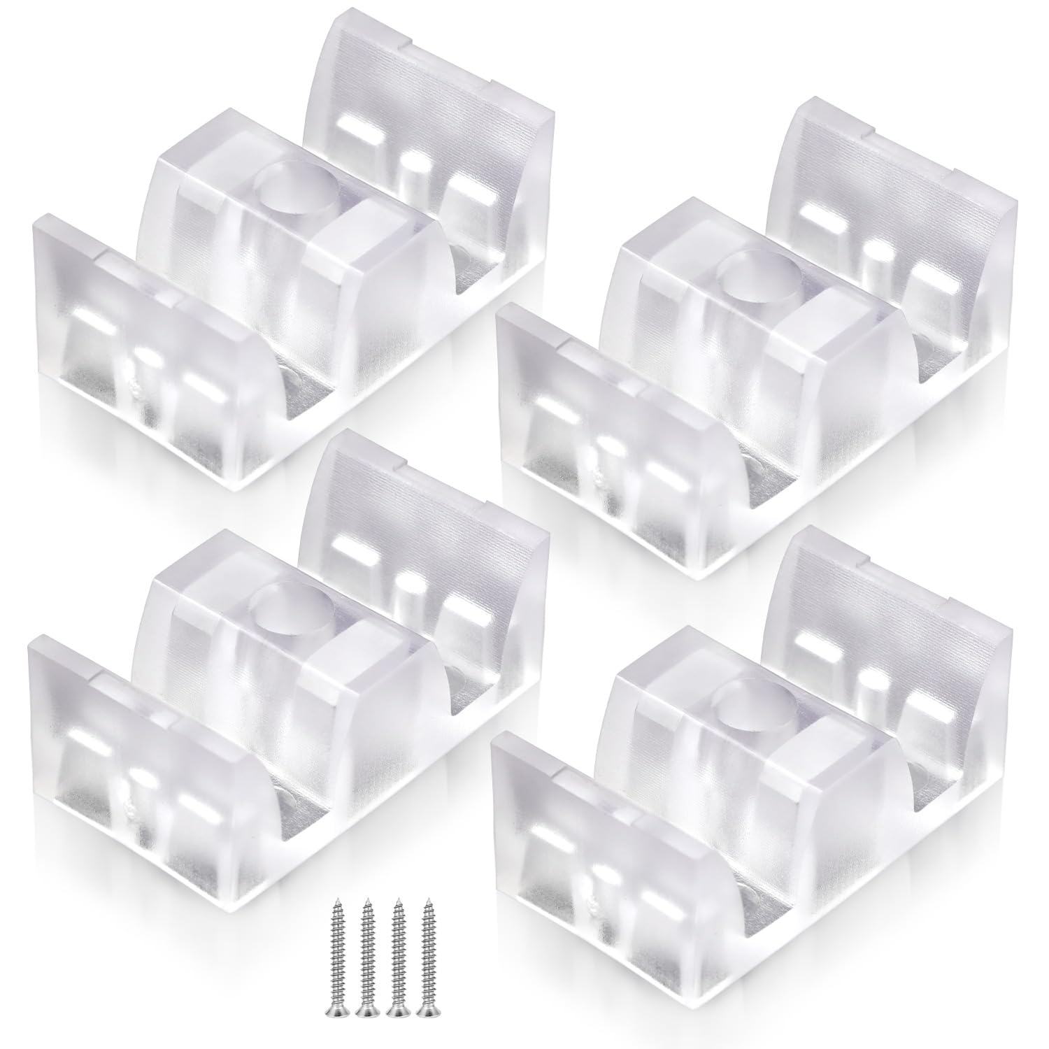 4-Pack Shower Door Bumpers - Anti-Collision Silicone Stoppers for Sliding Glass Shower Doors, Bottom Guide Assembly for Bathroom Safety - Perfect for Home, Hotel, and Spa Shower Room Protection