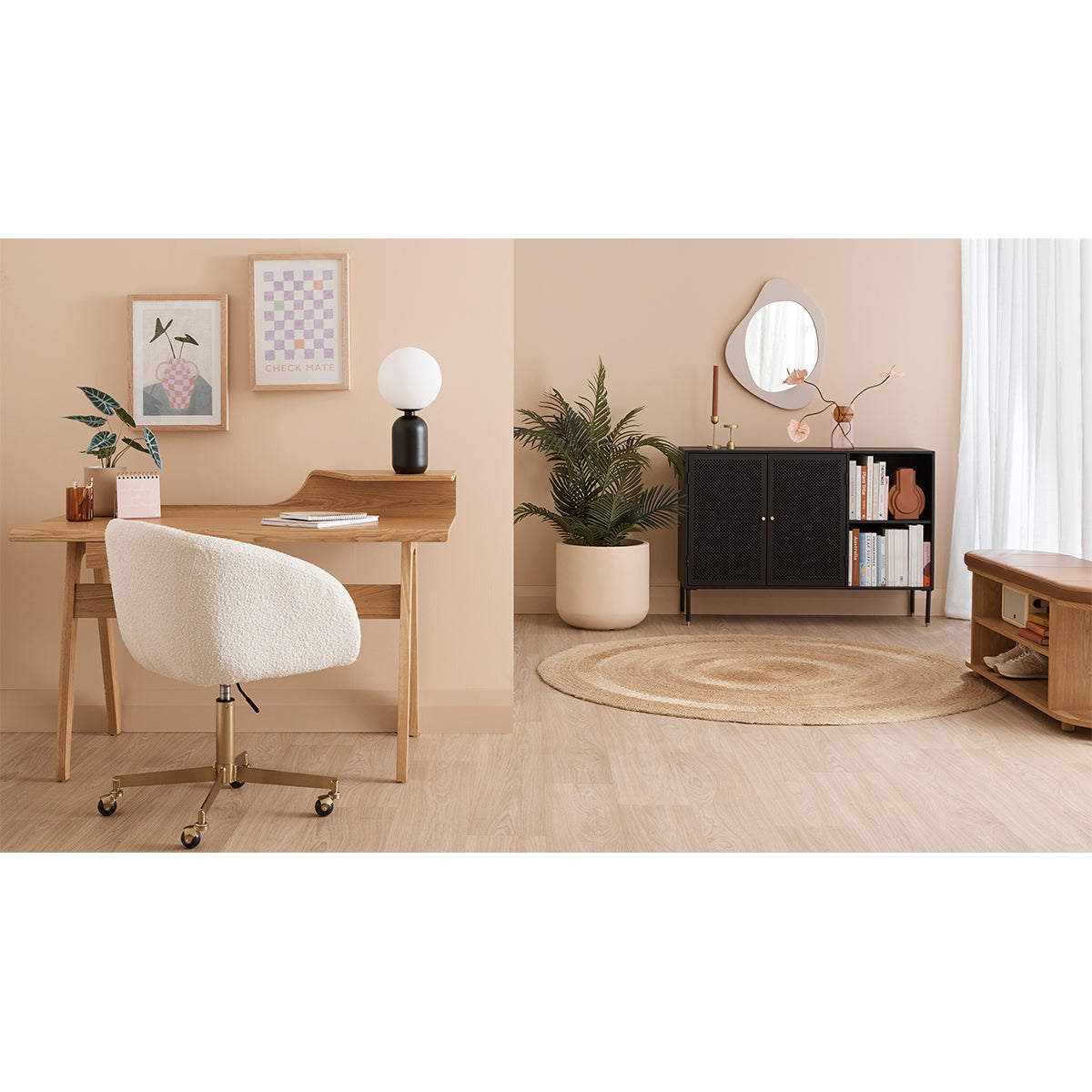 Aura Mirror (50 x 65cm) - Elegant Wall Decor for Living Room, Bedroom & Office | Feng Shui Home Accessories | Perfect for Meditation Spaces & Yoga Studios