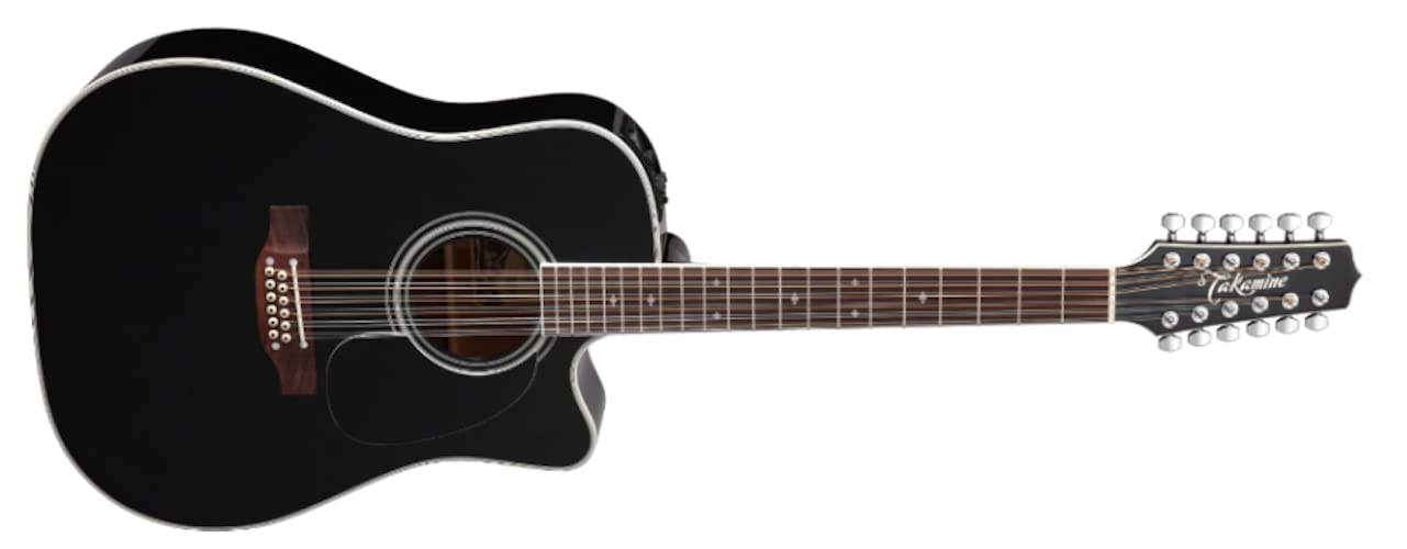Takamine EF381SC 12-String Dreadnought Acoustic-Electric Guitar with Hard Case - Professional Grade for Stage Performances & Studio Recording