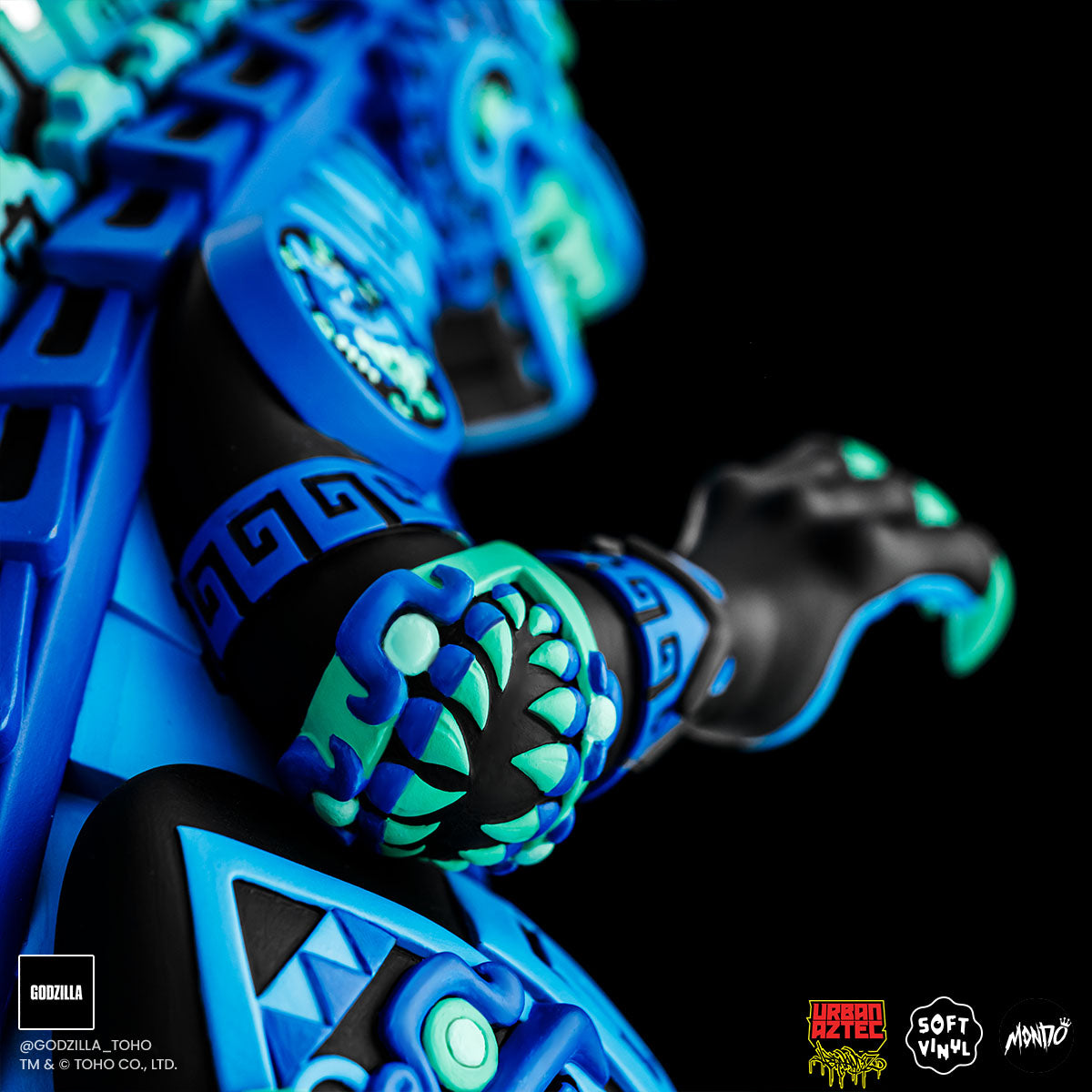 Urban Aztec Godzilla Vinyl Designer Figure - Heat Ray Variant Timed Edition | Collectible Monster Toy for Display & Gifts | Perfect for Anime Fans & Pop Culture Collectors