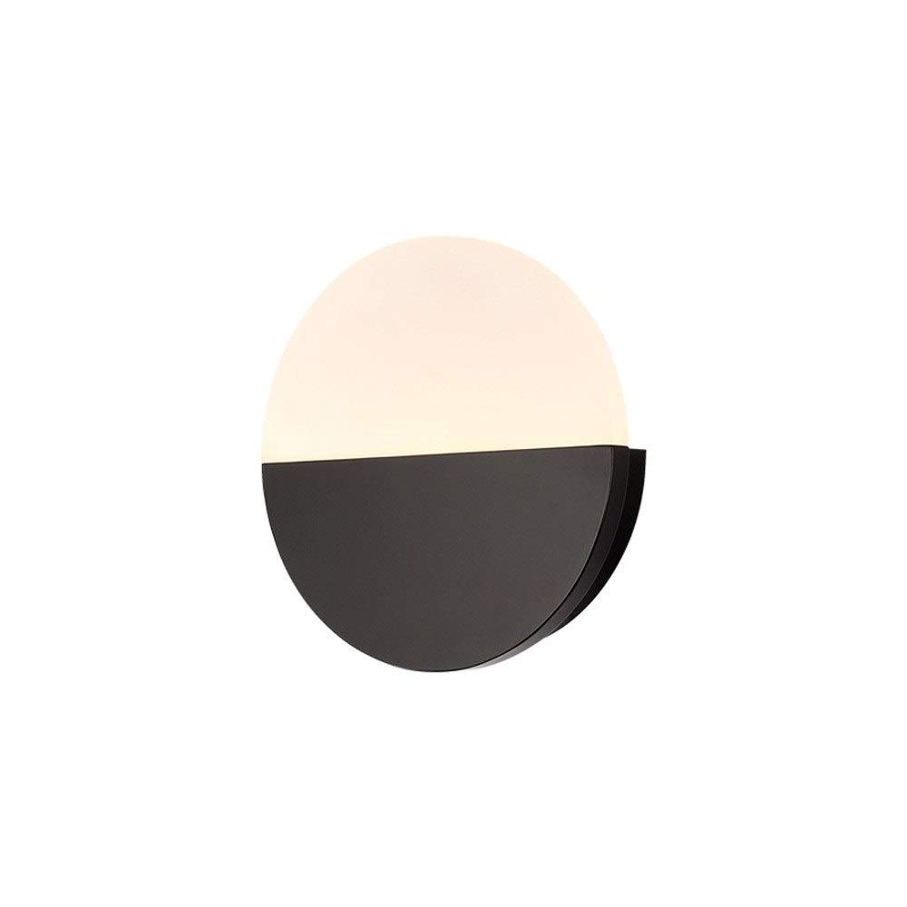 Modern Round LED Wall Sconce - 6W Warm White Reading Light for Living Room, Bedroom & Office - KUXY Steel Wall Mounted Fixture for Home and Restaurant Decoration - Energy Efficient Indoor Lighting Solution