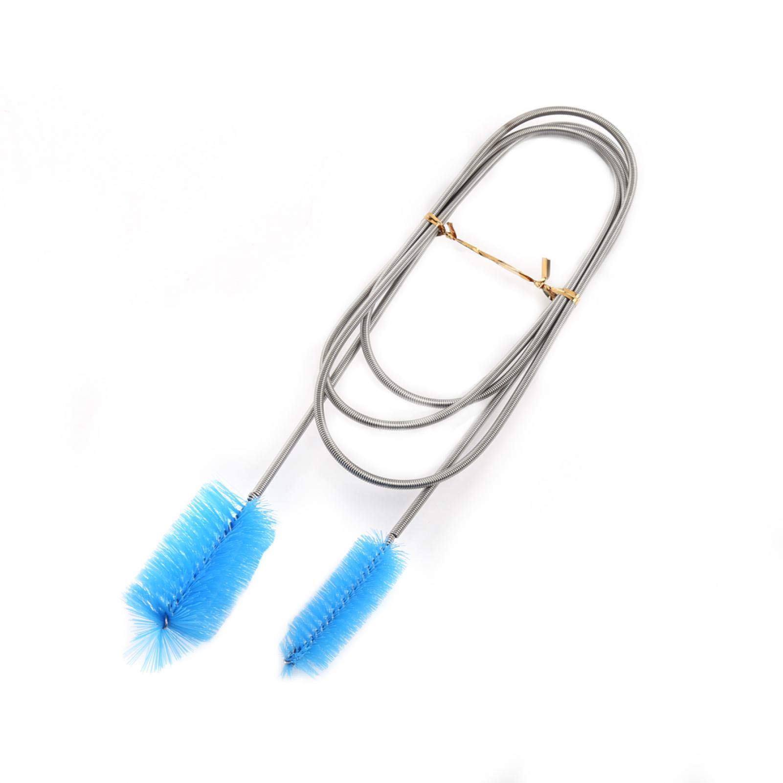 Double Tube Cleaning Brush for Aquarium & Fish Tank - Blue | Efficient Algae & Debris Remover for Glass & Decor | Perfect for Freshwater & Saltwater Tanks