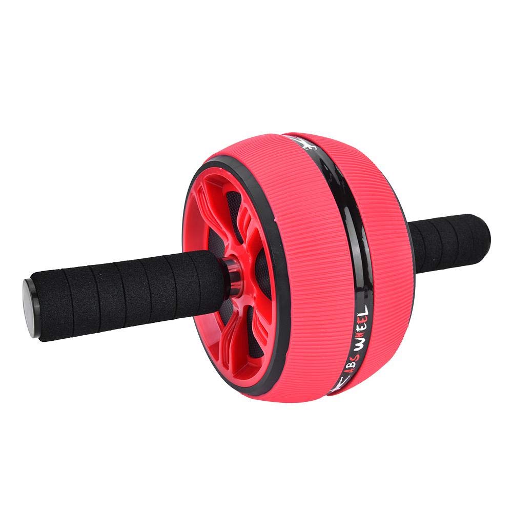 Akozon Ab Wheel Roller - Core Workout Equipment for Home Gym | Abdominal Exercise Wheel with Training Pad | Fitness Equipment for Men & Women | Perfect for Strength Training and Abs Workouts (Red)