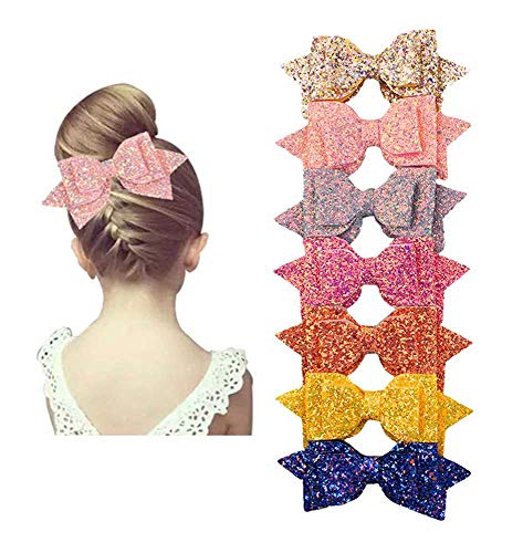 7pcs hair bow clips-A