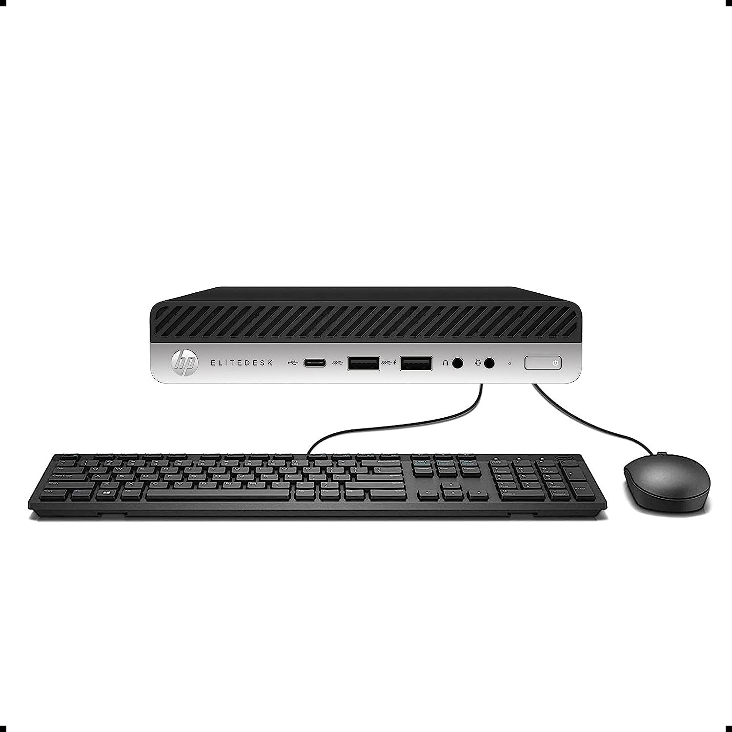 Renewed HP 800 G4 Mini PC - Intel Core i7-8700T Processor up to 4.0GHz, 16GB DDR4 RAM, 512GB NVMe SSD, WiFi, Bluetooth, Dual Monitor Support, Wireless Keyboard & Mouse, Windows 11 Pro - Perfect for Home Office, Business Workstations & Compact Computing