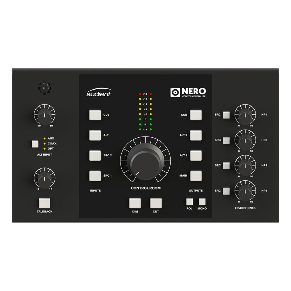 Audient Nero Desktop Monitor Controller - Professional Audio Interface for Studio Recording & Mixing | Perfect for Home Studios, Podcasting & Music Production