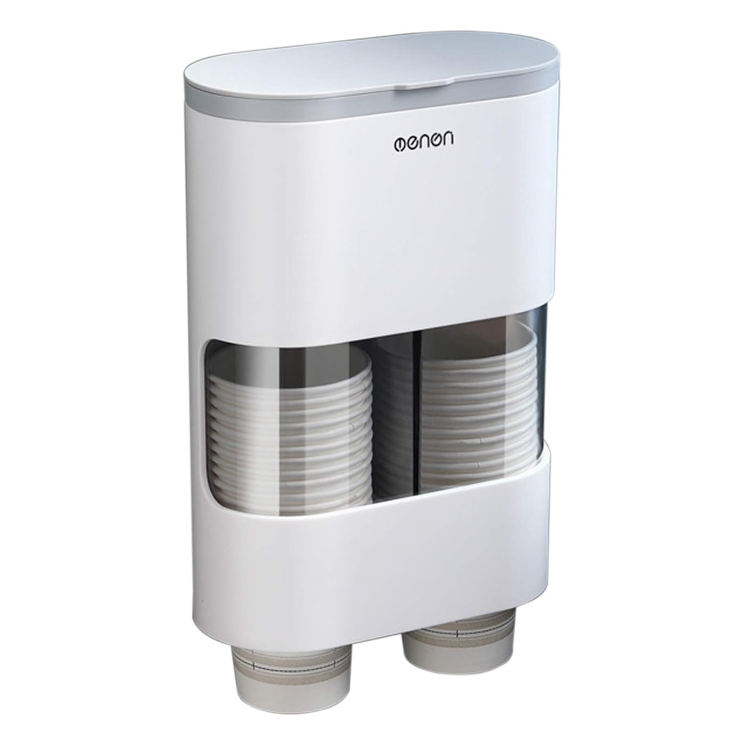 HomeFast Wall Mounted Automatic Paper Cup Dispenser with Anti-Dust Cover - Disposable Cup Holder & Storage Shelf for Water Cups - Perfect for Offices, Restaurants, and Coffee Shops