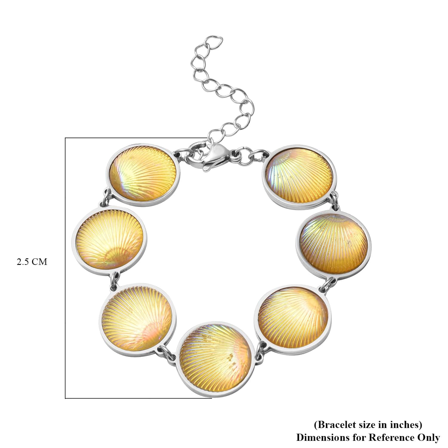 Shop LC Stainless Steel Seashell Charm Bracelet for Women - Durable Fashion Jewelry, Perfect Birthday Gift for Her - Ideal for Beach Vacations, Summer Outfits & Everyday Wear