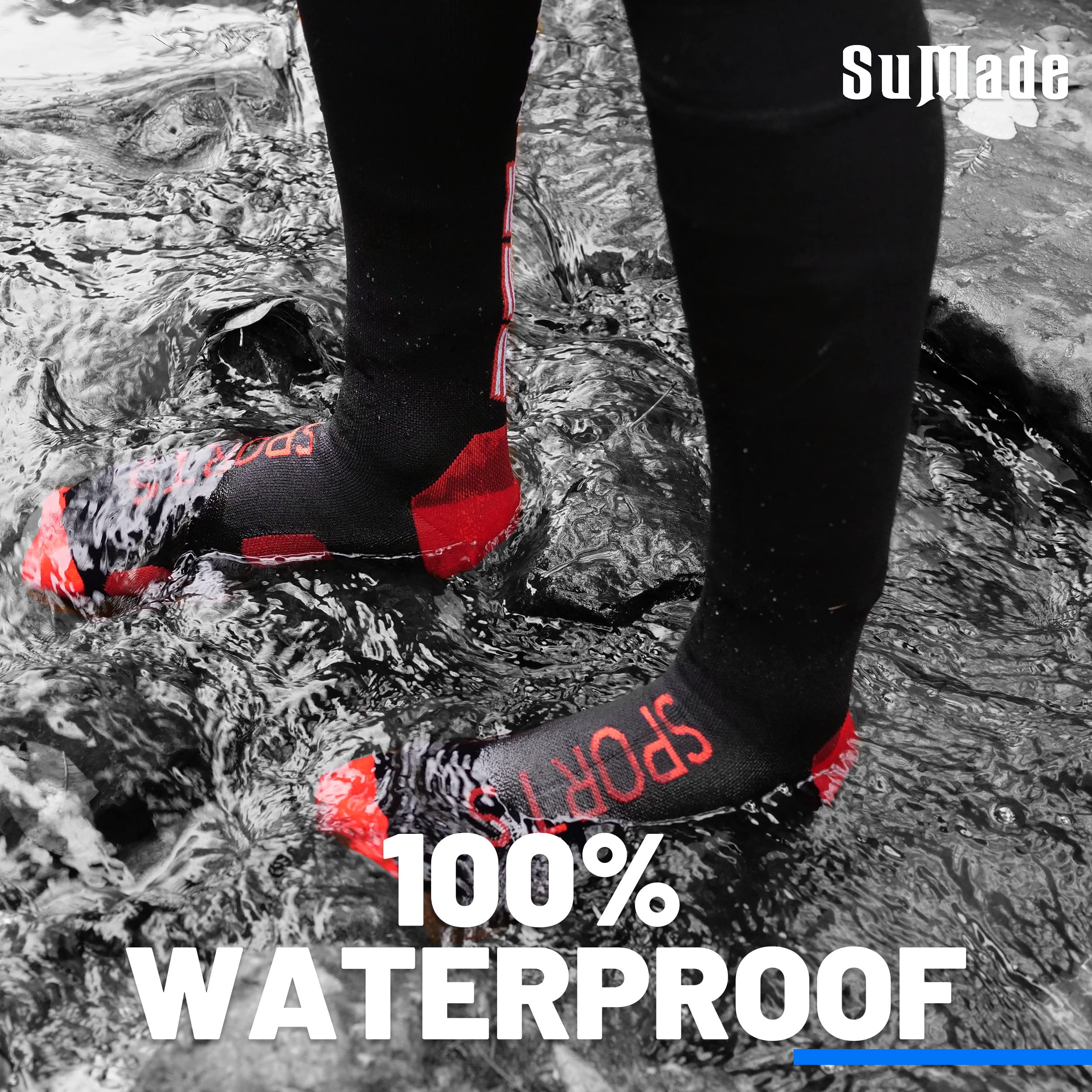 Waterproof Knee High Socks for Men & Women - Breathable Hiking, Kayaking, Fishing & Outdoor Sports Socks (1 Pair) - Stay Dry During Rainy Adventures & Water Activities