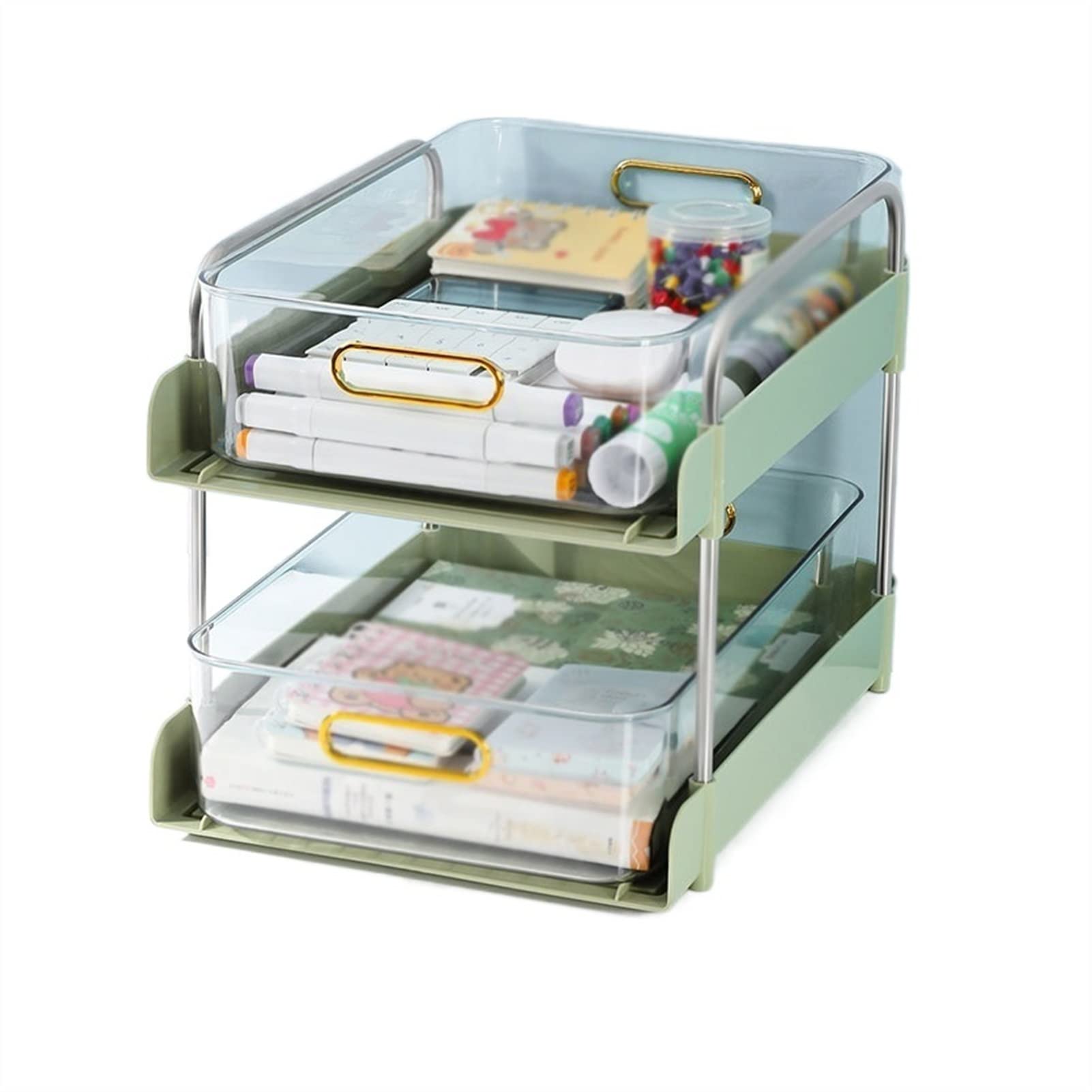 JKXWX Transparent Desktop File Organizer - Large Capacity A4 Paper Holder for Office, Home & Activity Room | Perfect for Document Storage, School Supplies & Workspace Organization