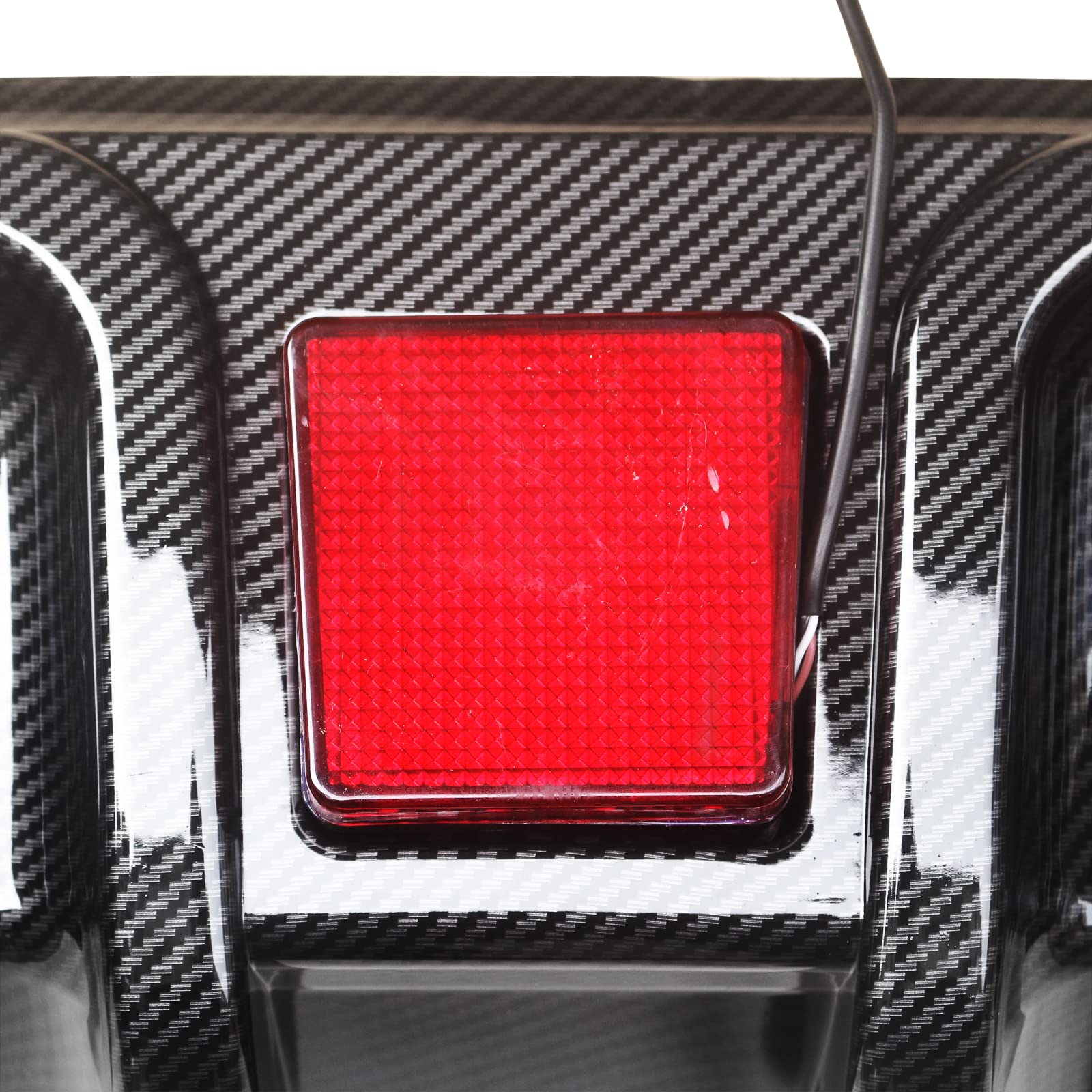 ABS Carbon Fiber Rear Diffuser with Brake Light for 2017-2022 Infiniti Q60 - Upgrade Your Rear Bumper Lip for Sporty Style & Enhanced Aerodynamics | Perfect for Car Enthusiasts & Street Racing
