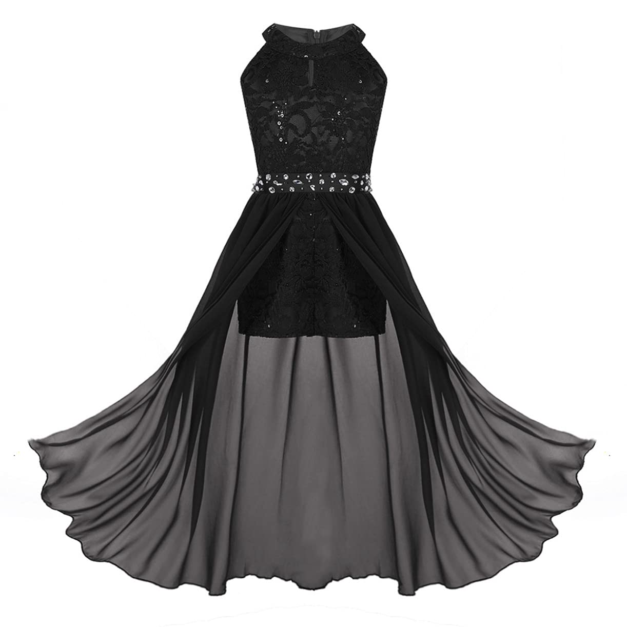 JEATHA Girls Flower Princess Dress - Sleeveless Rhinestone Ball Gown for Weddings, Birthday Parties & Special Occasions | Elegant Maxi Skirt for Flower Girls, Pageants & Formal Events