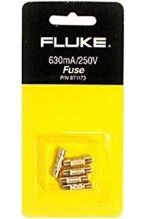 Fluke 812396 630mA 250V Fast-Acting Fuse - 25 Pack (Item No. 812396) - Perfect for Electronics, Appliances & Industrial Equipment Protection