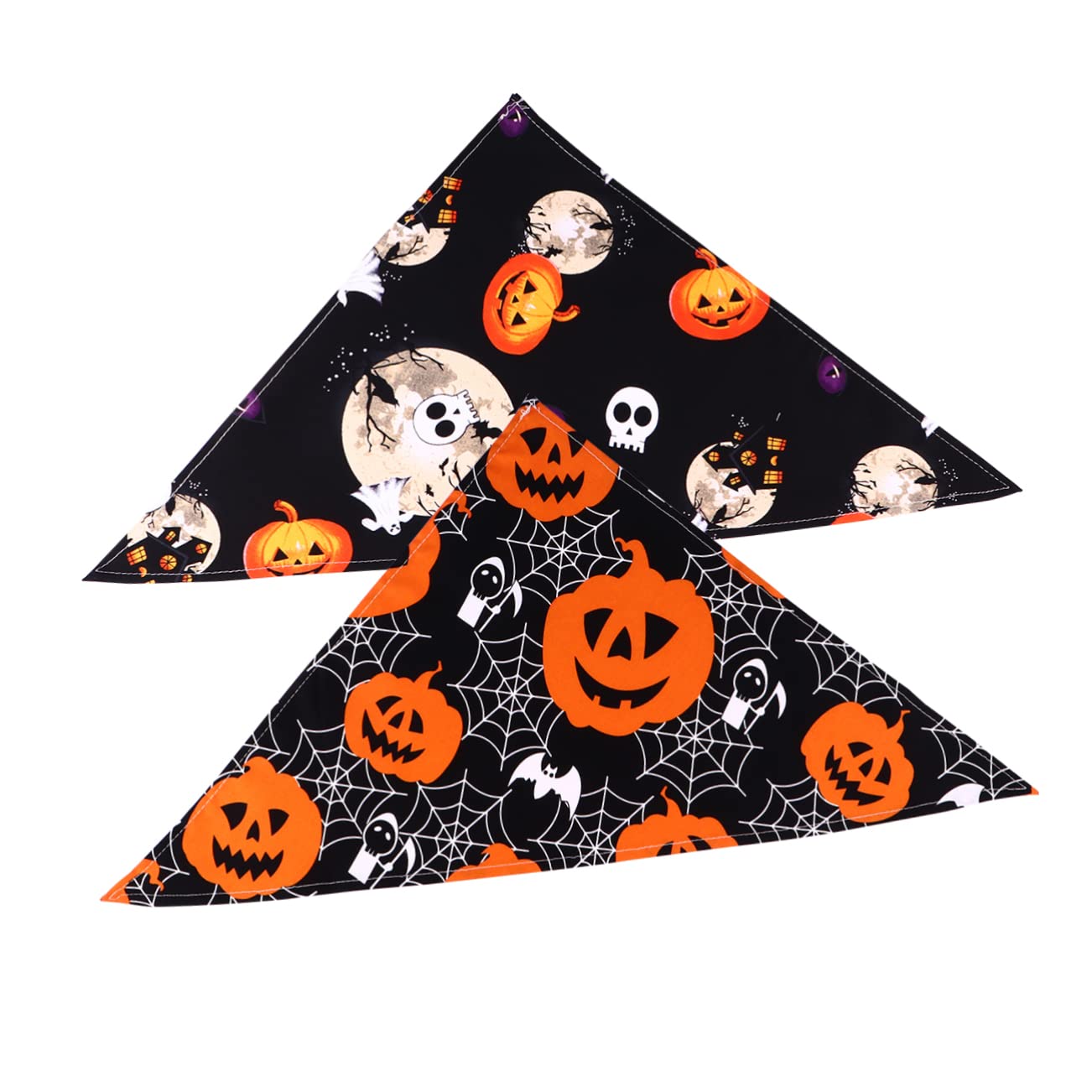 6 Pcs Halloween Pet Bandanas - Custom Triangle Scarf for Dogs, Witch Bibs with Pearlescent Lip Gloss Design | Perfect for Halloween Costumes, Pet Parties & Photo Shoots