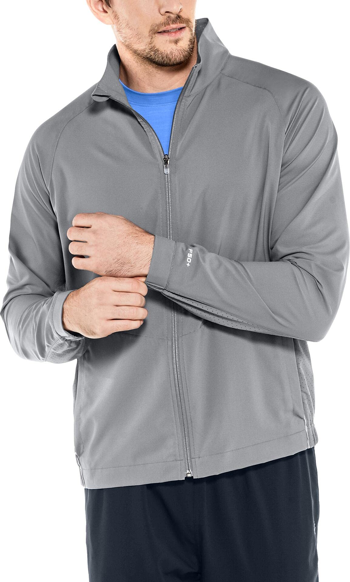 Coolibar UPF 50+ Sun Protective Men's Outpace Sport Jacket - Lightweight Breathable UV Protection for Hiking, Running & Outdoor Activities
