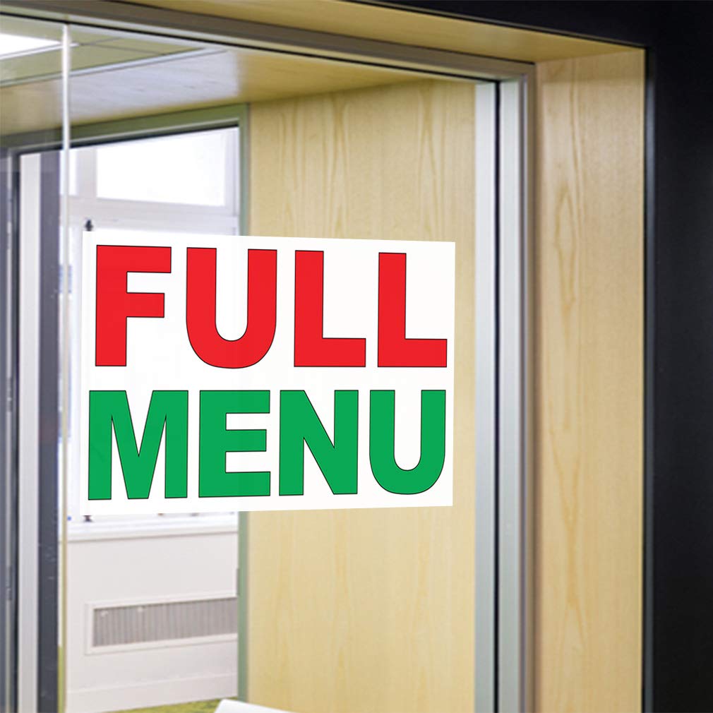 High-Quality Vinyl Decal Stickers for Restaurants & Food Trucks - Multiple Sizes (14x10 Inches) - Red & Green Full Menu Safety Signs & Labels - Perfect for Industrial Use, Commercial Kitchens & Food Service Businesses