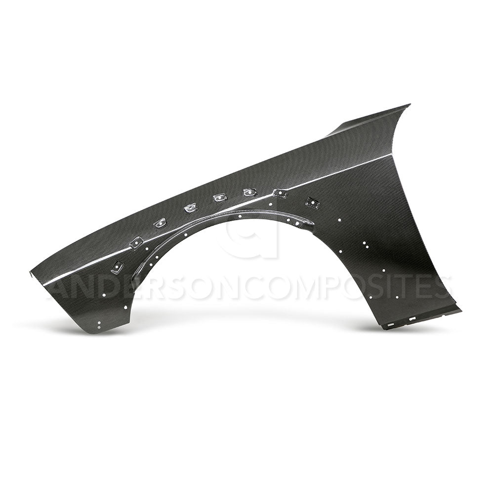 2015-2020 Dodge Challenger Hellcat Wide Body Front Grille Replacement - Carbon Fiber SA Type by Anderson Composites (AC FF18DGCHHC) - Perfect for Racing & Car Shows