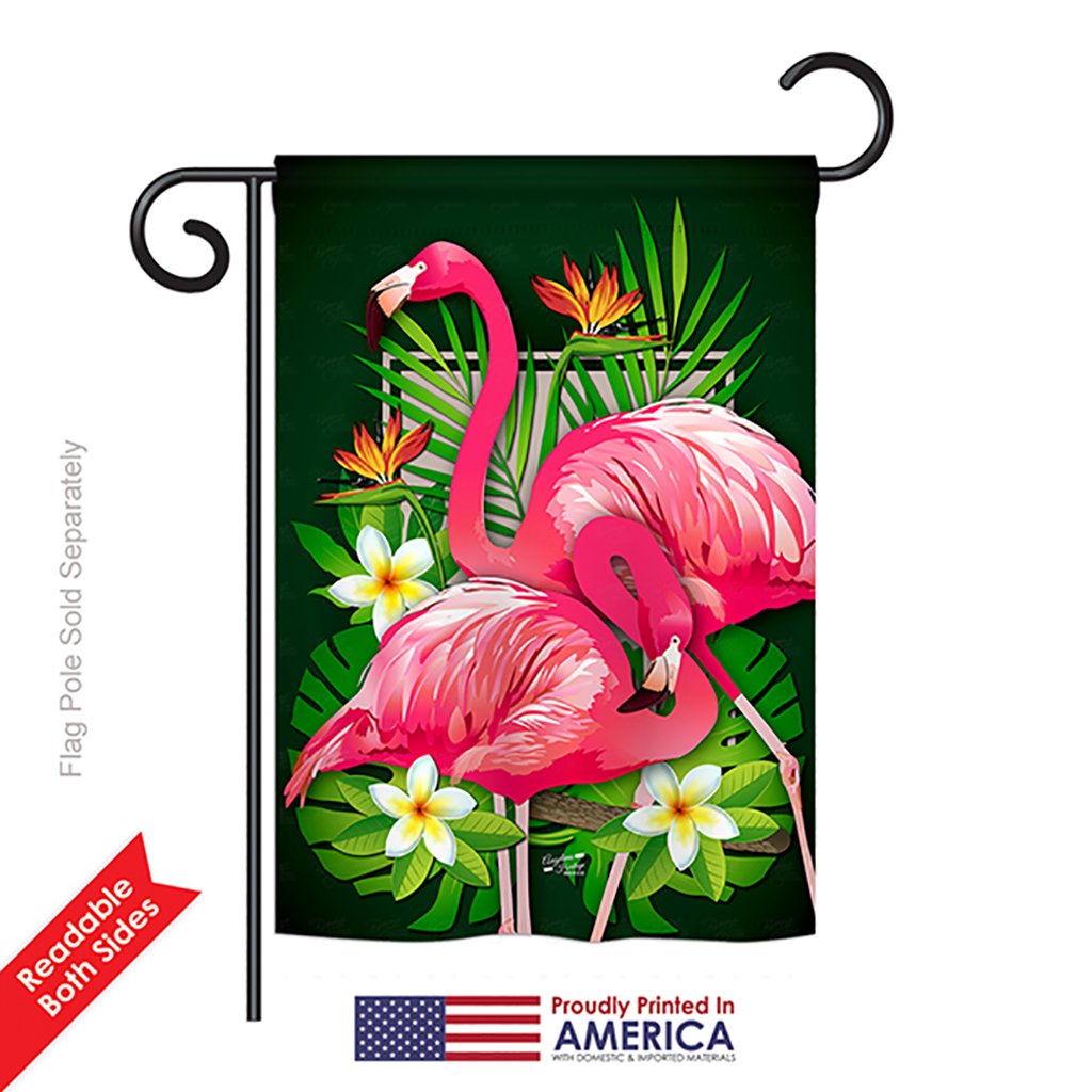 Tropical Flamingo Garden Flag - 13