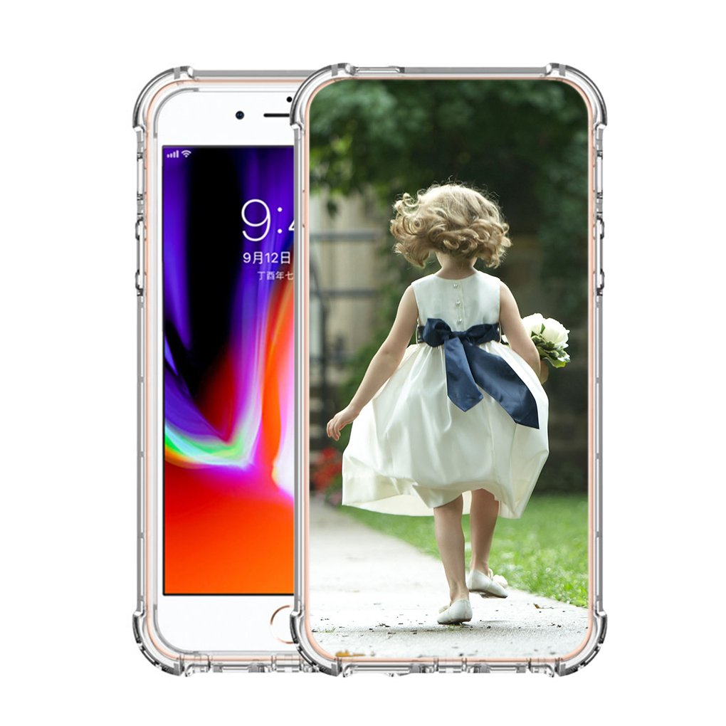 Custom Photo Text iPhone 8 Plus Case | Personalized Soft Shockproof Clear Cover | Anti-Scratch Protection | Perfect Christmas Birthday Gift | Ideal for Daily Use, Travel & Special Occasions