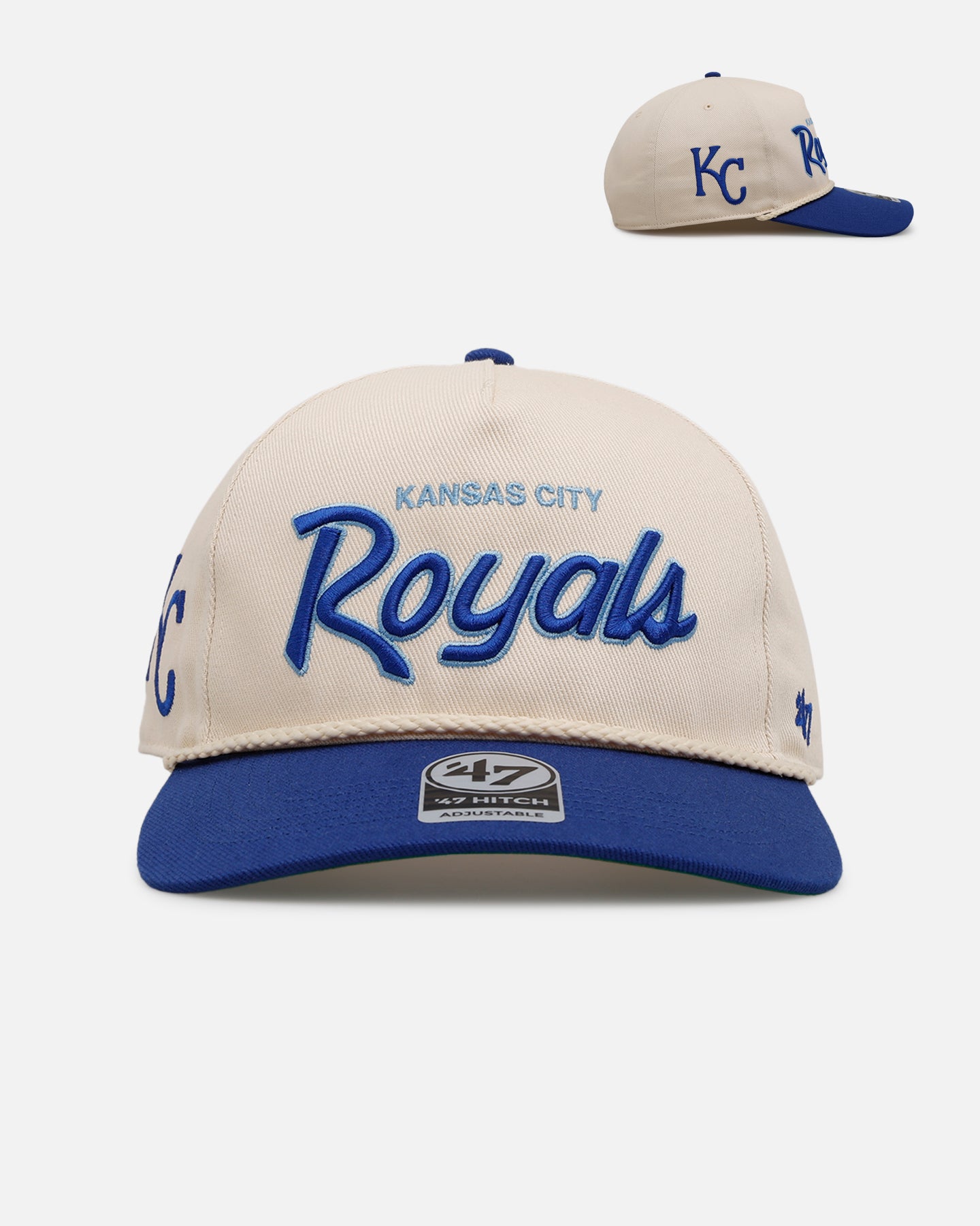 47 Brand Kansas City Royals MLB Opening Day Script Hitch Snapback Hat - Adjustable Baseball Cap for Men & Women - Perfect for Games, Sports & Casual Wear