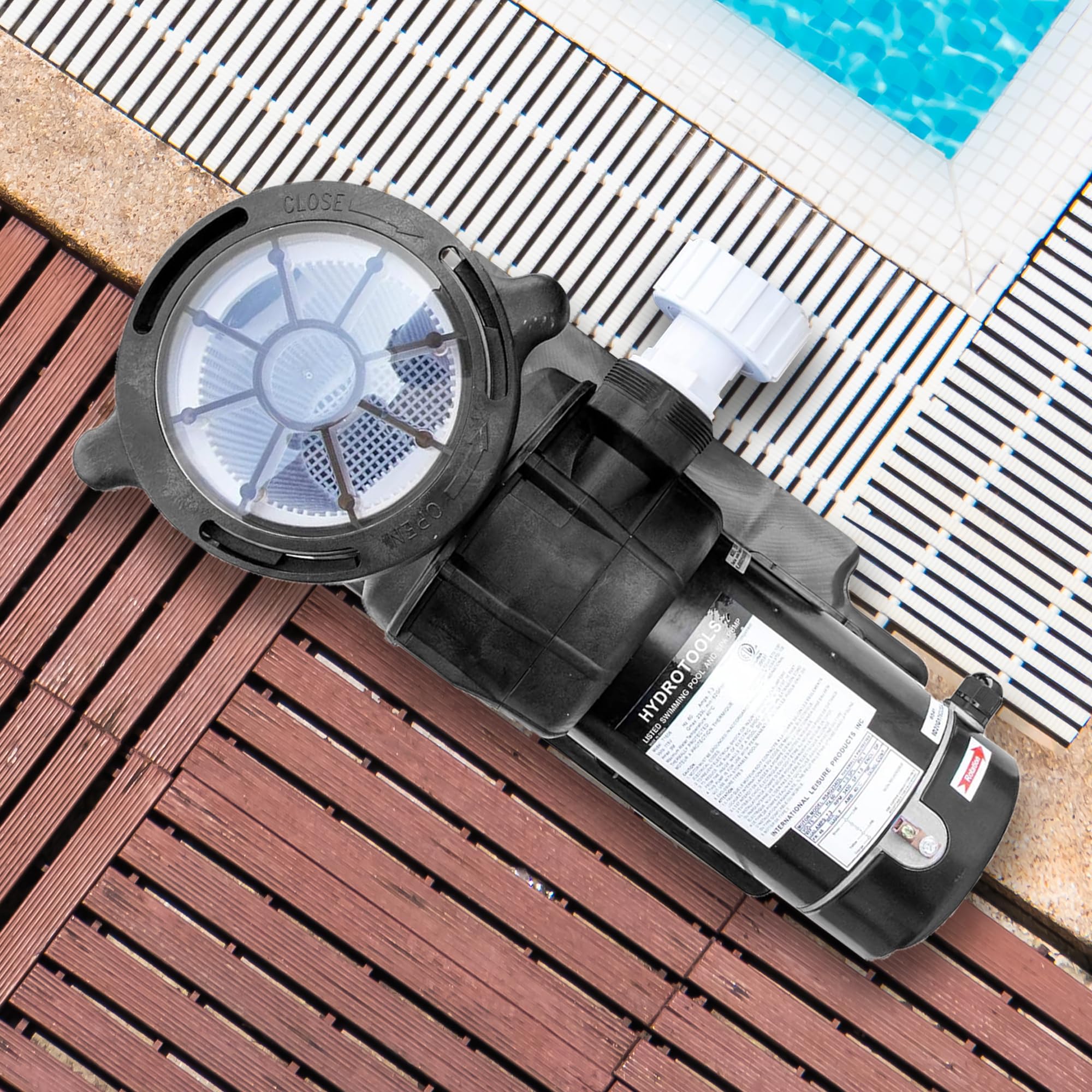 SWIMLINE HYDROTOOLS 0.75HP Above-Ground Pool Pump with Hydro-Flo Technology | 3720 GPH Flow Rate | Horizontal Shaft Design | Perfect for Pool Maintenance, Water Circulation & Filtration