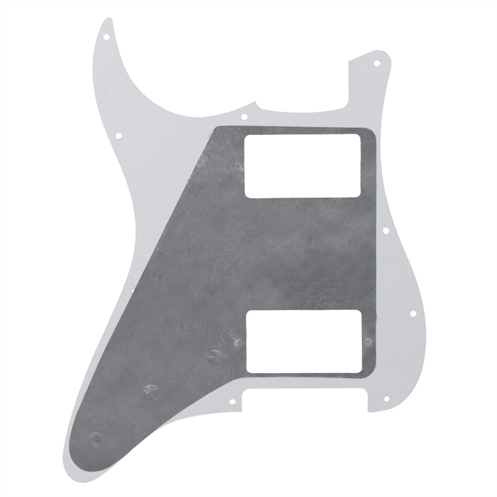 11 Hole HH Electric Guitar Pickguard Set with Back Plate & Screws for ST Style Guitars | Replacement Parts for Fender Stratocaster | Perfect for DIY Guitar Repair & Customization (Color: 11)