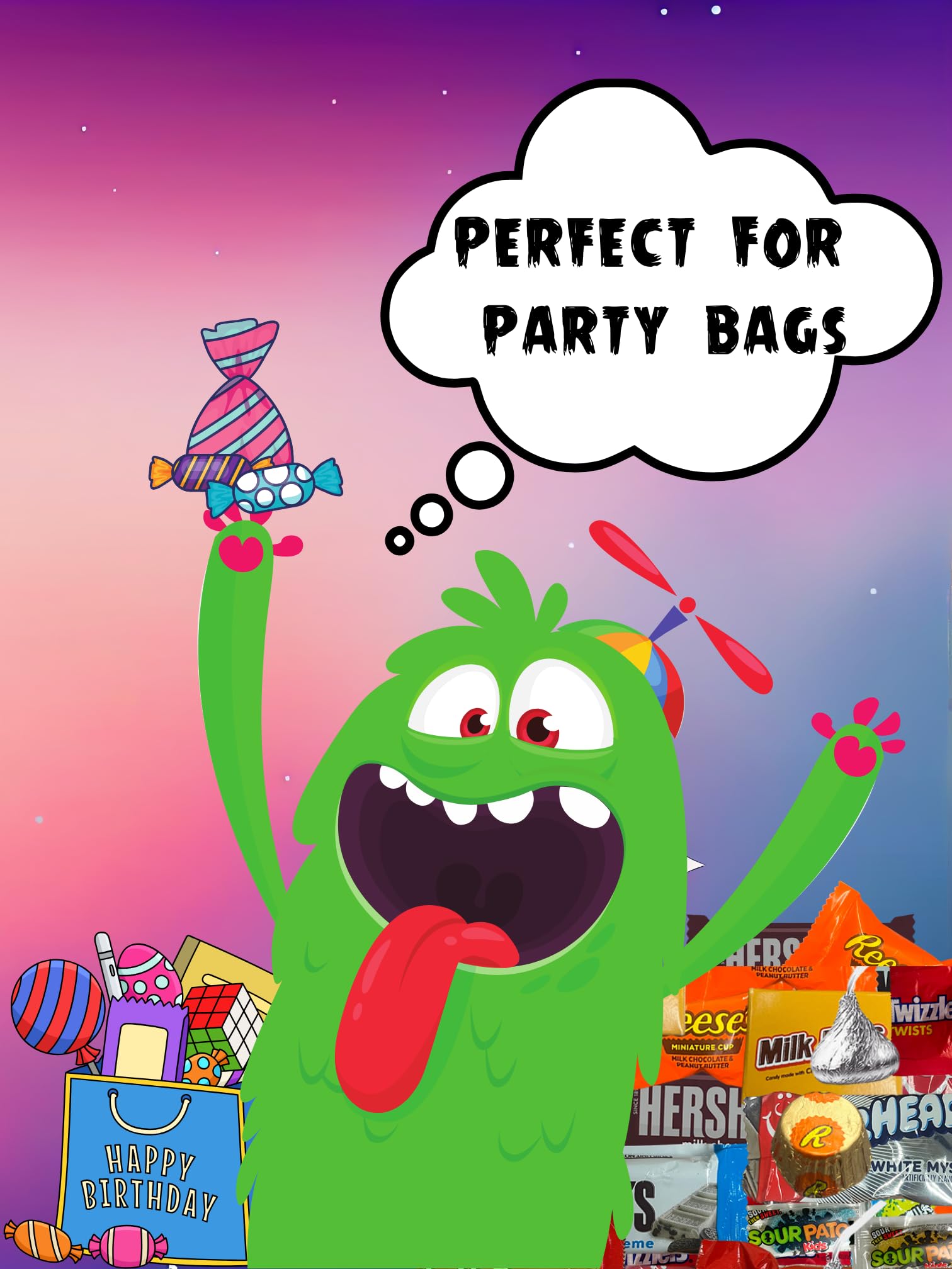 2 lb Bulk Chocolate & Candy Variety Pack - Individually Wrapped Pinata Stuffers, Party Favors for Kids - Perfect for Birthday Parties, Halloween Treats & Goodie Bags