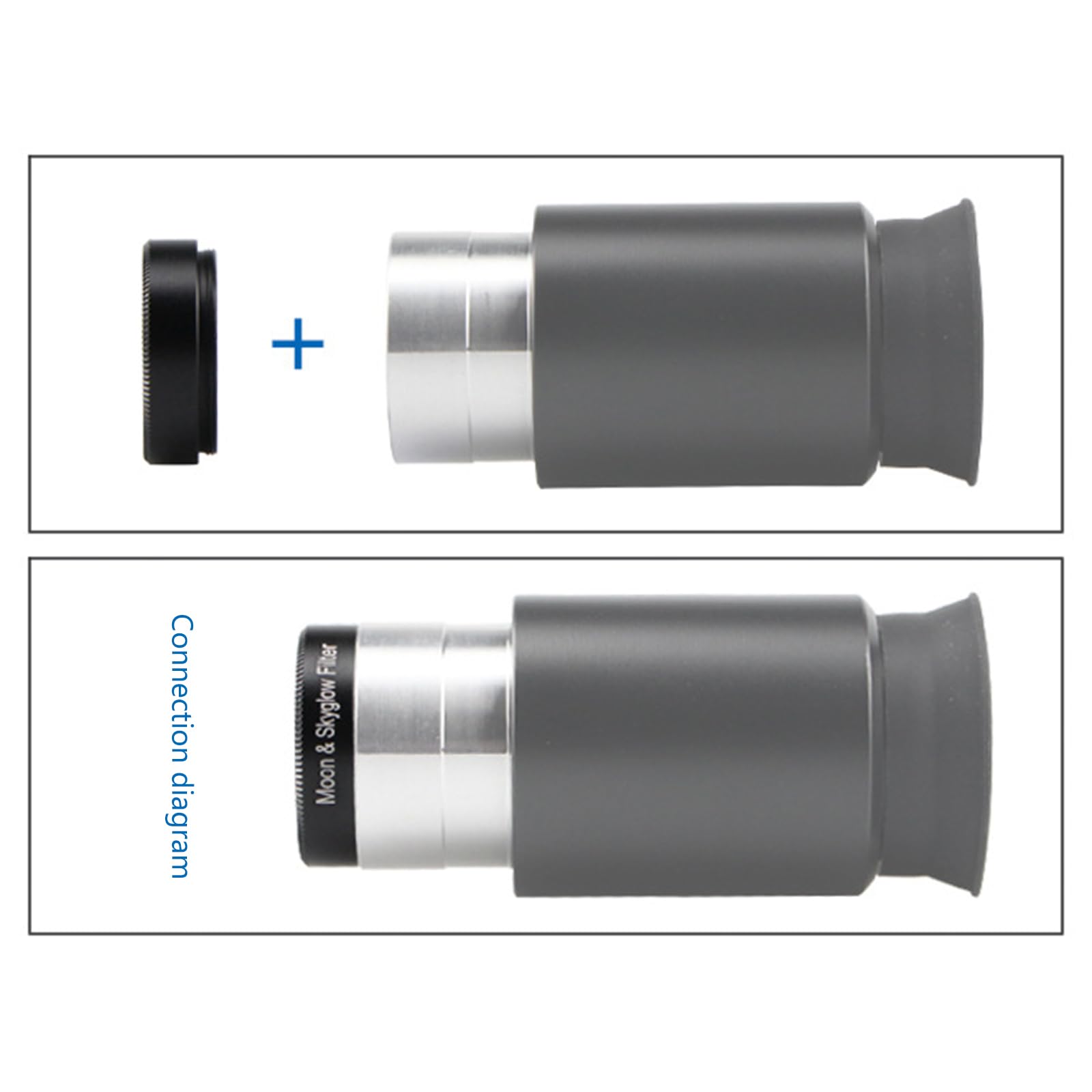 1.25 Inch Moon Filter - Neutral Density Optical Glass Eyepiece Filter with Metal Frame for Astronomy & Planetary Observation - Perfect for Telescopes & Stargazing