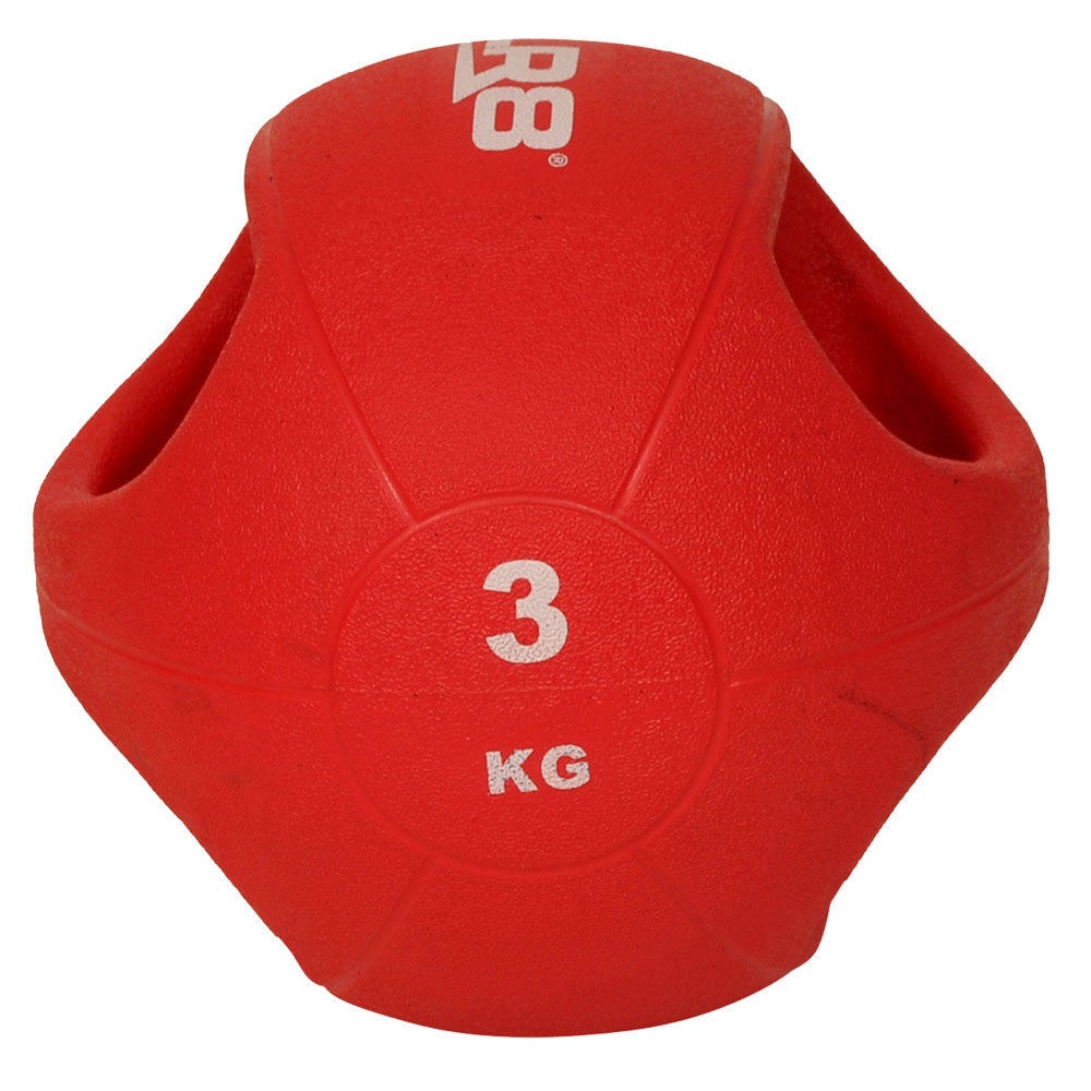 XLR8 Double Grip Medicine Ball for Strength Training - 12LB Weighted Exercise Ball for CrossFit, Gym Workouts & Home Fitness - Perfect for Slam, Wall Ball & Functional Training Exercises