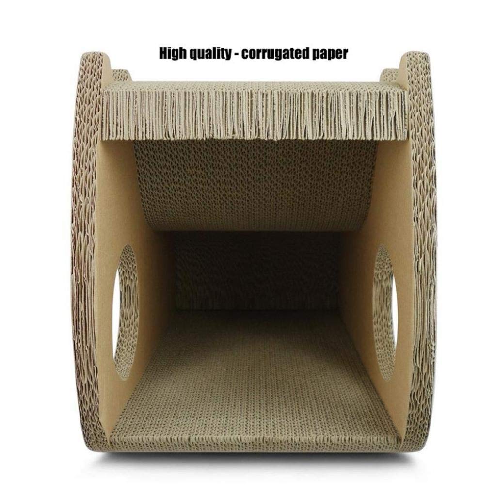Eco-Friendly Cat Scratching Pad - Durable Corrugated Cardboard for Clawing, Protects Furniture, Doubles as Cozy Cat Bed - White | Perfect for Indoor Cats, Home & Office Use