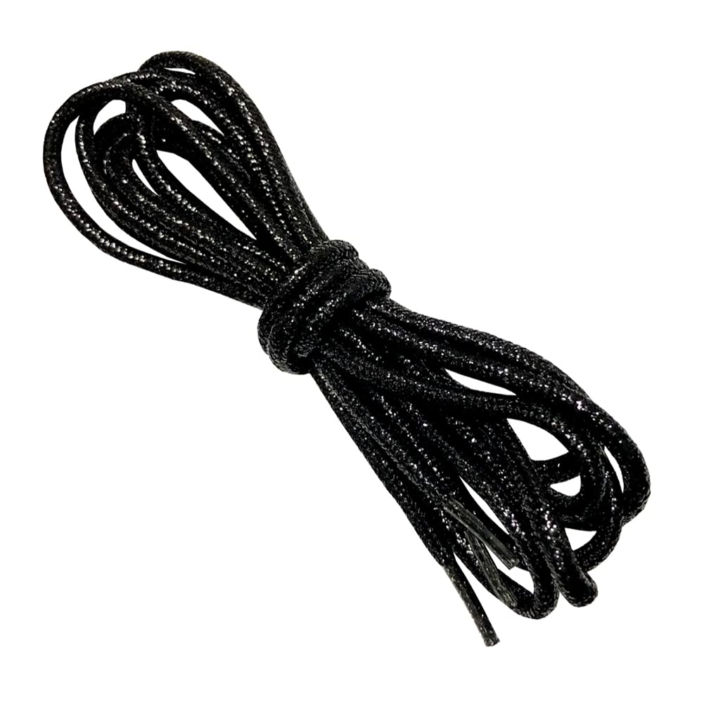 Sparkly Metallic Glitter Shoelaces - Bling Round Boot Laces (45 Inch) for Sneakers, Dress Shoes & Costume Accessories - Perfect for Parties, Cosplay & Fashion Statements