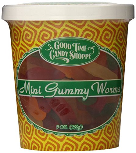 Pepper Creek Farms 195E Mini Gummy Worms Candy - 12 Pack Bulk Gummy Worms for Kids Birthday Parties, Halloween Treats & Movie Night Snacks