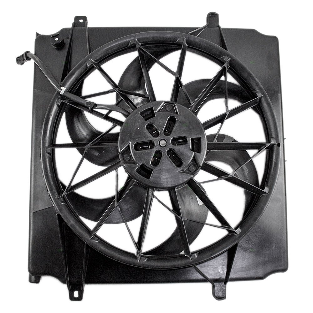 Brock Replacement Radiator Cooling Fan Assembly Compatible with 2002-2004 Jeep Liberty 55037659AA - Perfect for Engine Overheating Prevention & Off-Road Vehicle Maintenance
