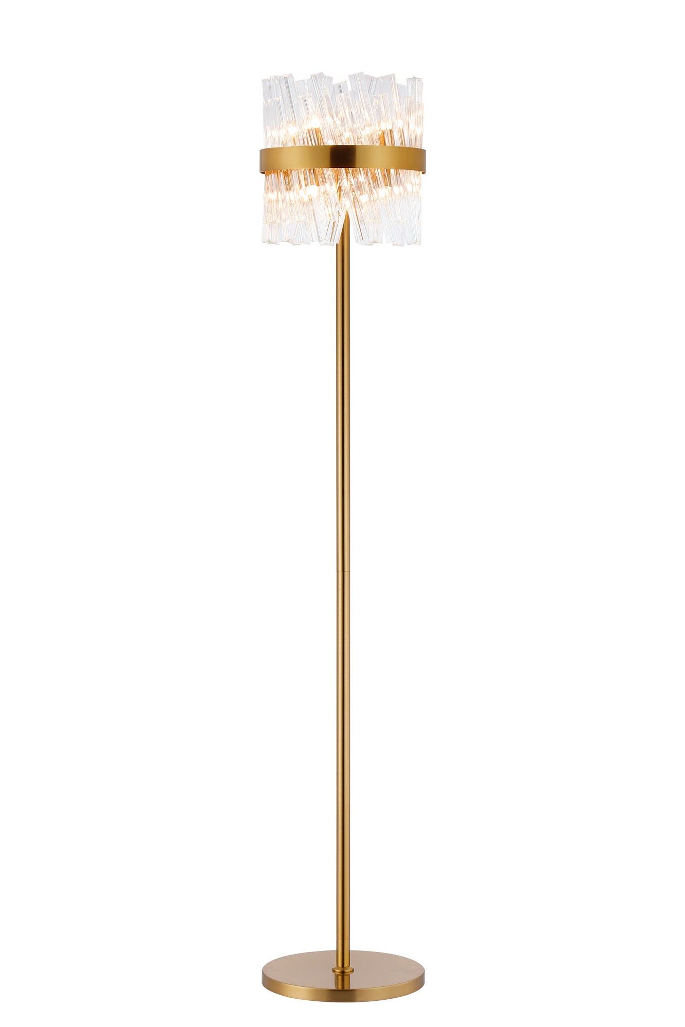 Bellina 8Lt Floor Lamp - Brass, Nickel & Black Finish Options | Modern Standing Light for Living Room, Bedroom & Office Decor