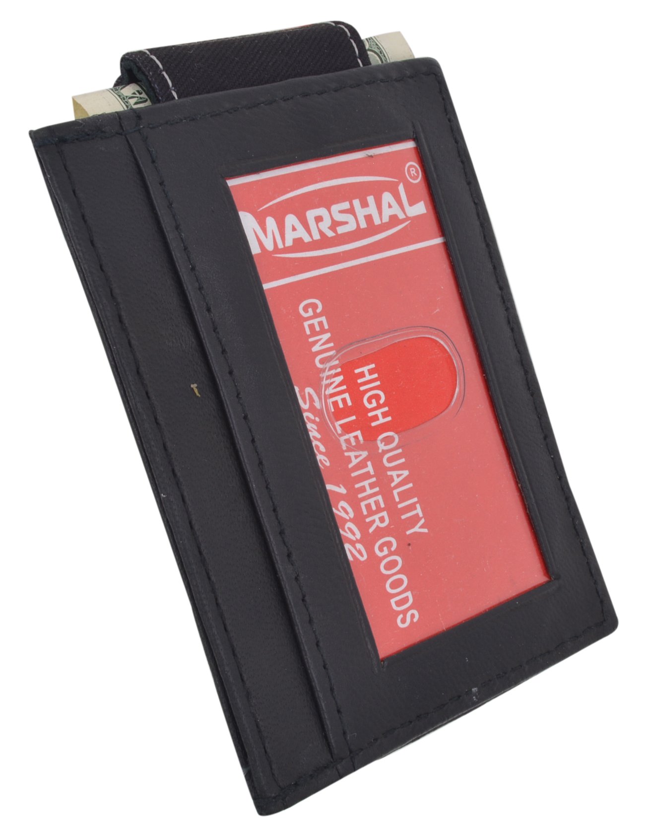 Genuine Leather Front Pocket Magnetic Money Clip - Slim Minimalist RFID Blocking Wallet for Men - Perfect for Travel, Business & Everyday Use