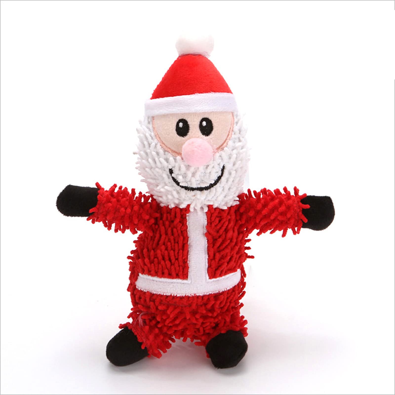 Christmas Dog Toy - Santa Claus Plush Squeaky Chew Toy for Small, Medium & Large Dogs | Interactive Puppy Toy for Holiday Playtime & Training