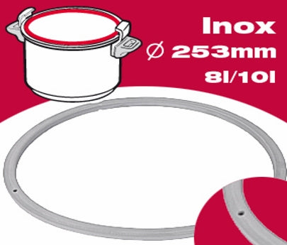 Tefal Sensor 8L Inox Replacement Part - Seal Optima Stainless Steel 980549 - Compatible with Tefal Pressure Cookers for Home Kitchen Use