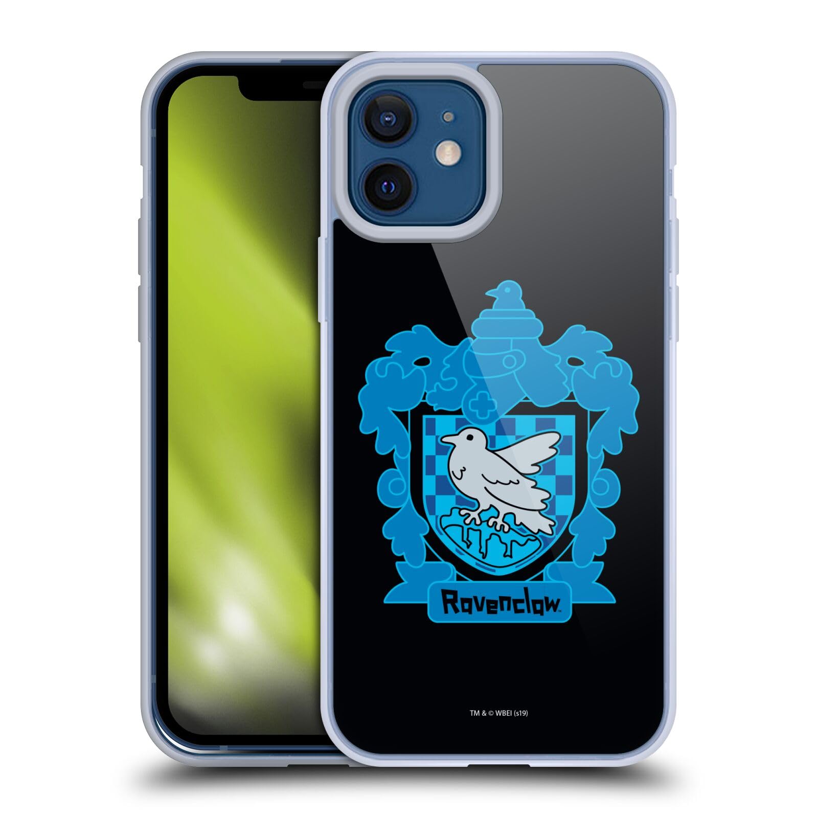 Harry Potter Ravenclaw Crest iPhone 12 Case - Officially Licensed Soft Gel Phone Cover for iPhone 12/12 Pro - Deathly Hallows Design - Perfect for Fans, School, Work & Daily Use