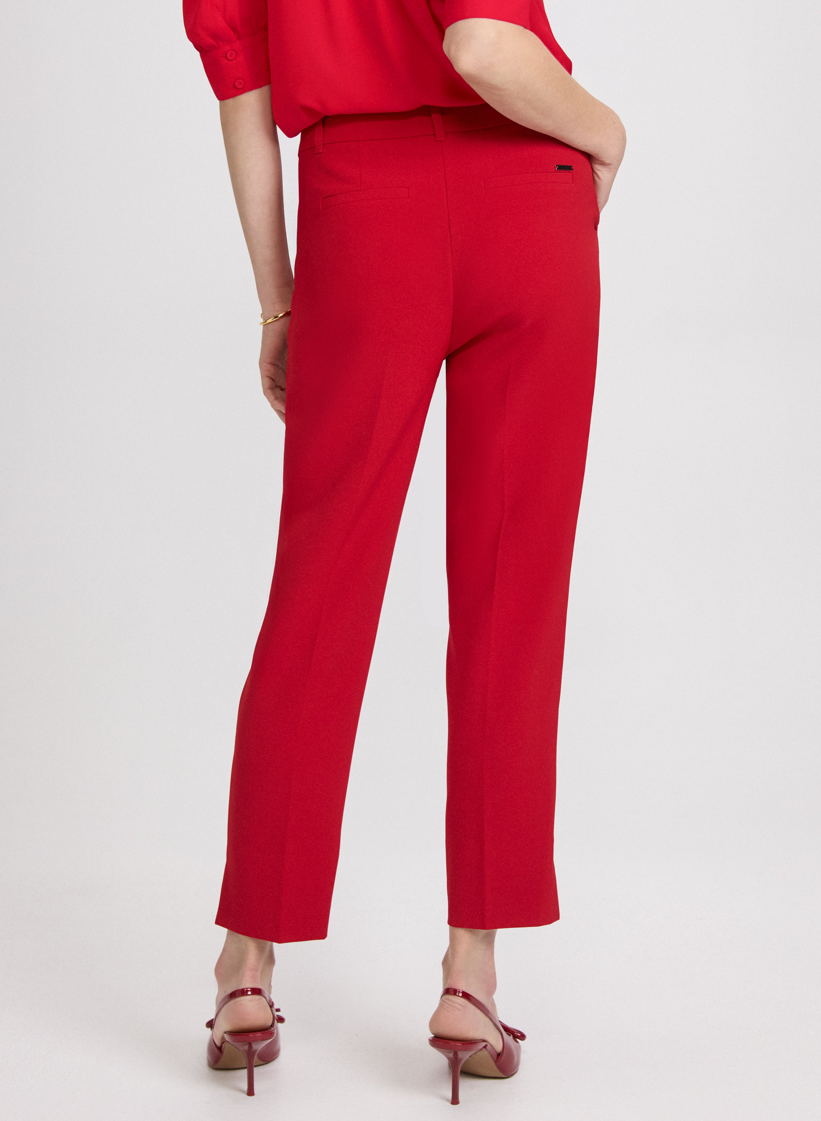 Emma Slim Leg Pants for Women - High Waist Stretchy Work Pants - Comfortable Office & Business Casual Trousers - Perfect for Work, Travel & Everyday Wear