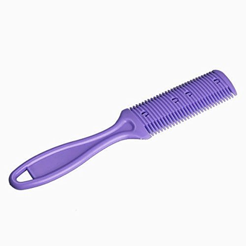 Professional Hair Trimmer Comb - Dual-Sided Cutting Blade for Precise Haircuts & Styling | Purple Razor for Hair Removal & Grooming | Perfect for Barbers, Stylists & Home Use