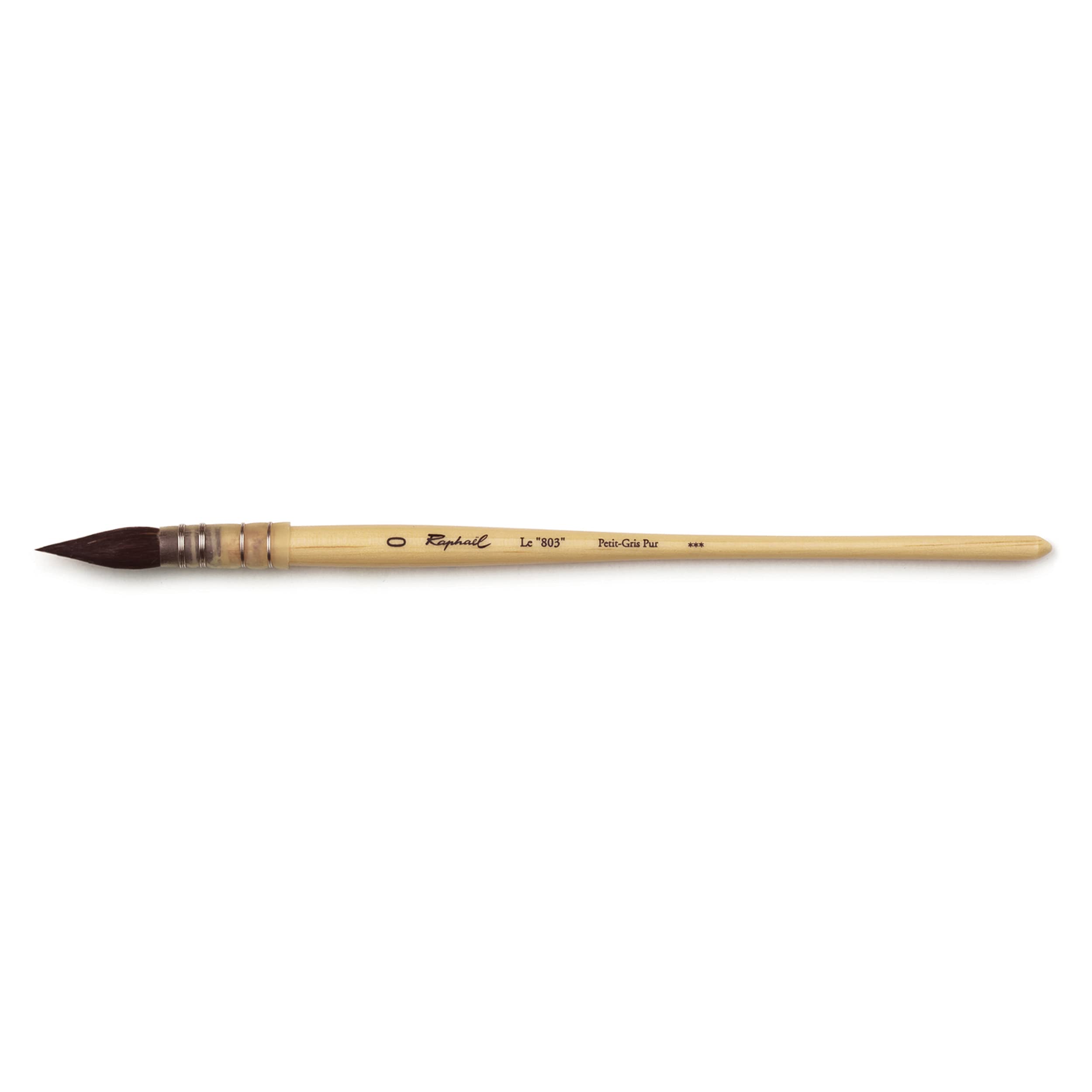 Raphael Kazan 803 Quill Mop Brush Size 0 - Natural Hair Artist Paintbrush for Watercolor, Acrylic & Oil Painting - Perfect for Detailing, Blending & Fine Art Techniques
