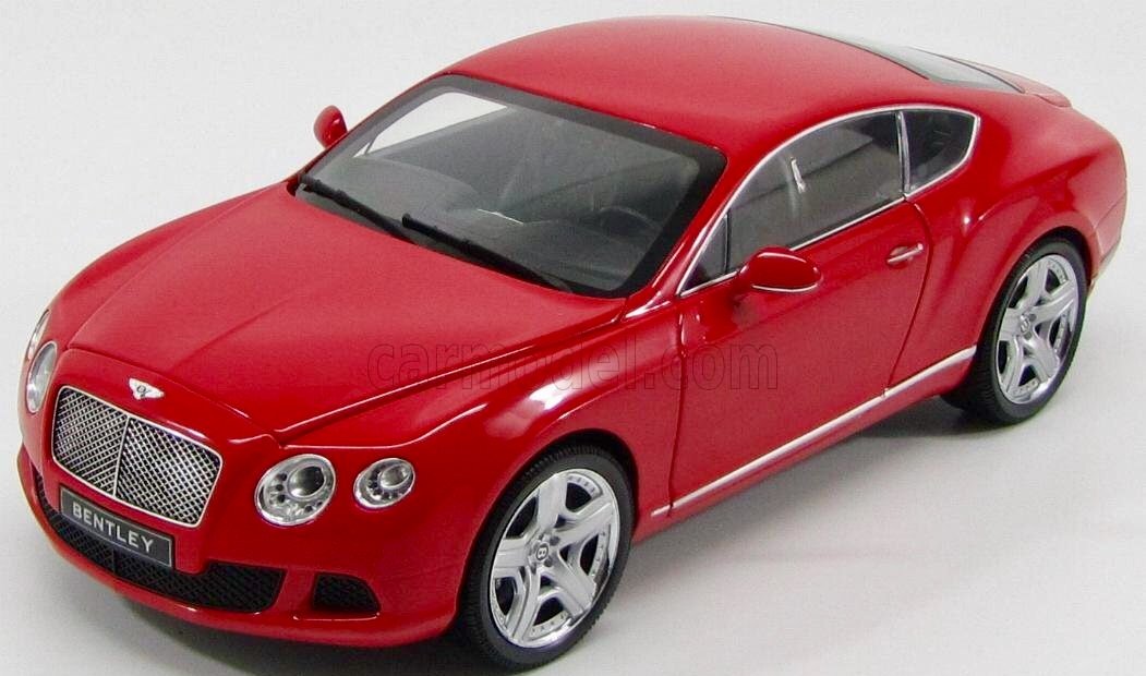Minichamps 1:18 Scale Bentley Continental GT Diecast Model Car - Red | Collectible & Display-Ready for Car Enthusiasts & Home Decor