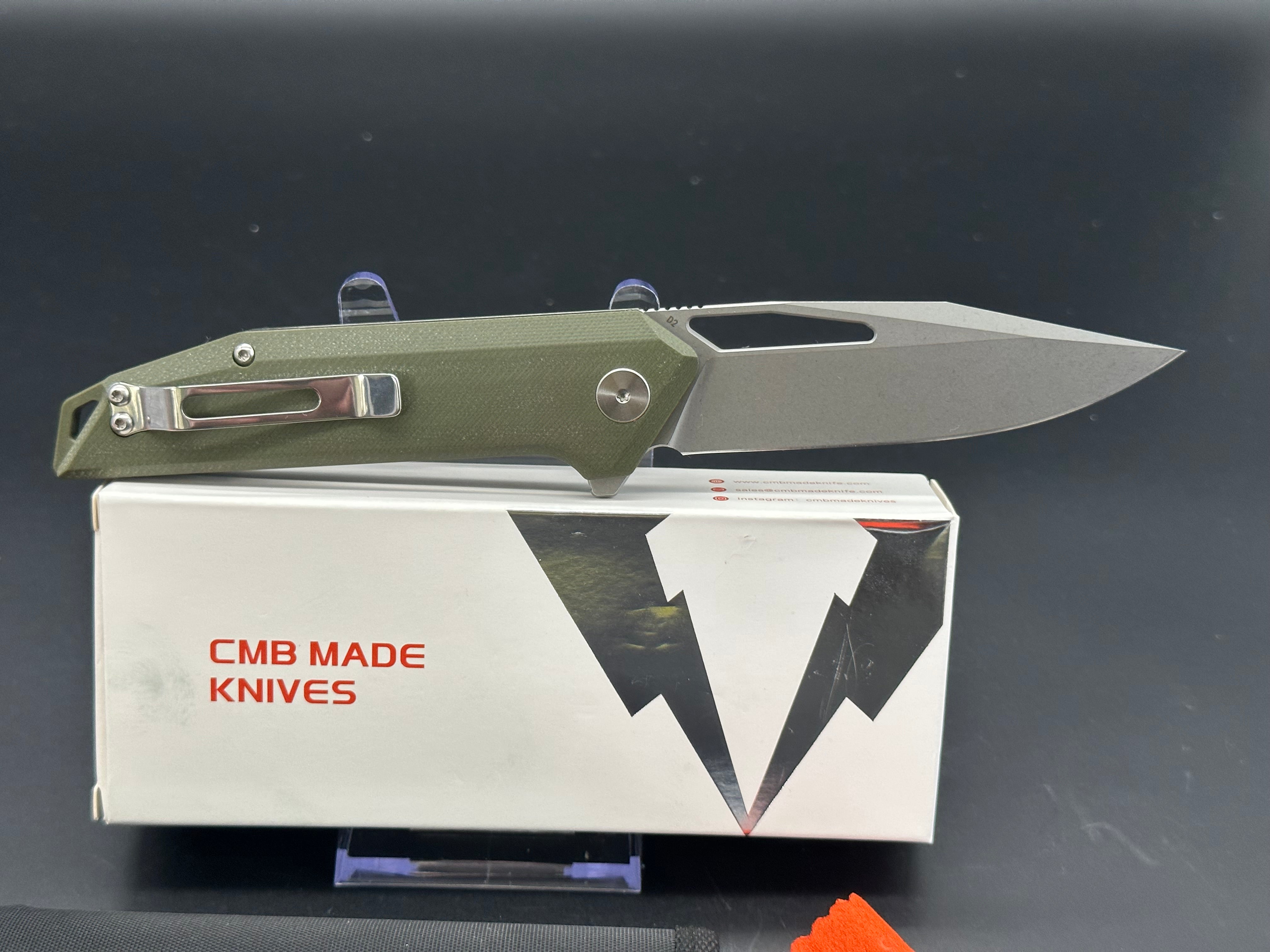 CMB LURKER Green G10 Folding Pocket Knife - Tactical EDC Knife for Outdoor Camping, Hiking & Survival Gear