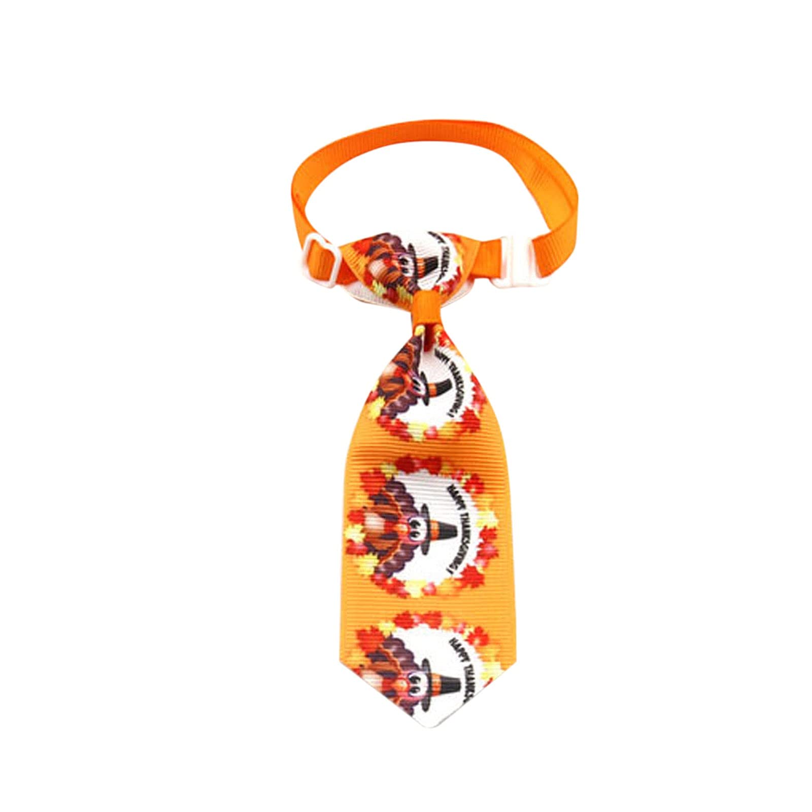 Leaf Thanksgiving Series Bow - 1PC Autumn Pet Necktie for Dogs & Cats - Maple Leaf & Turkey Design - Perfect for Thanksgiving Day, Pet Costume Parties & Holiday Photos
