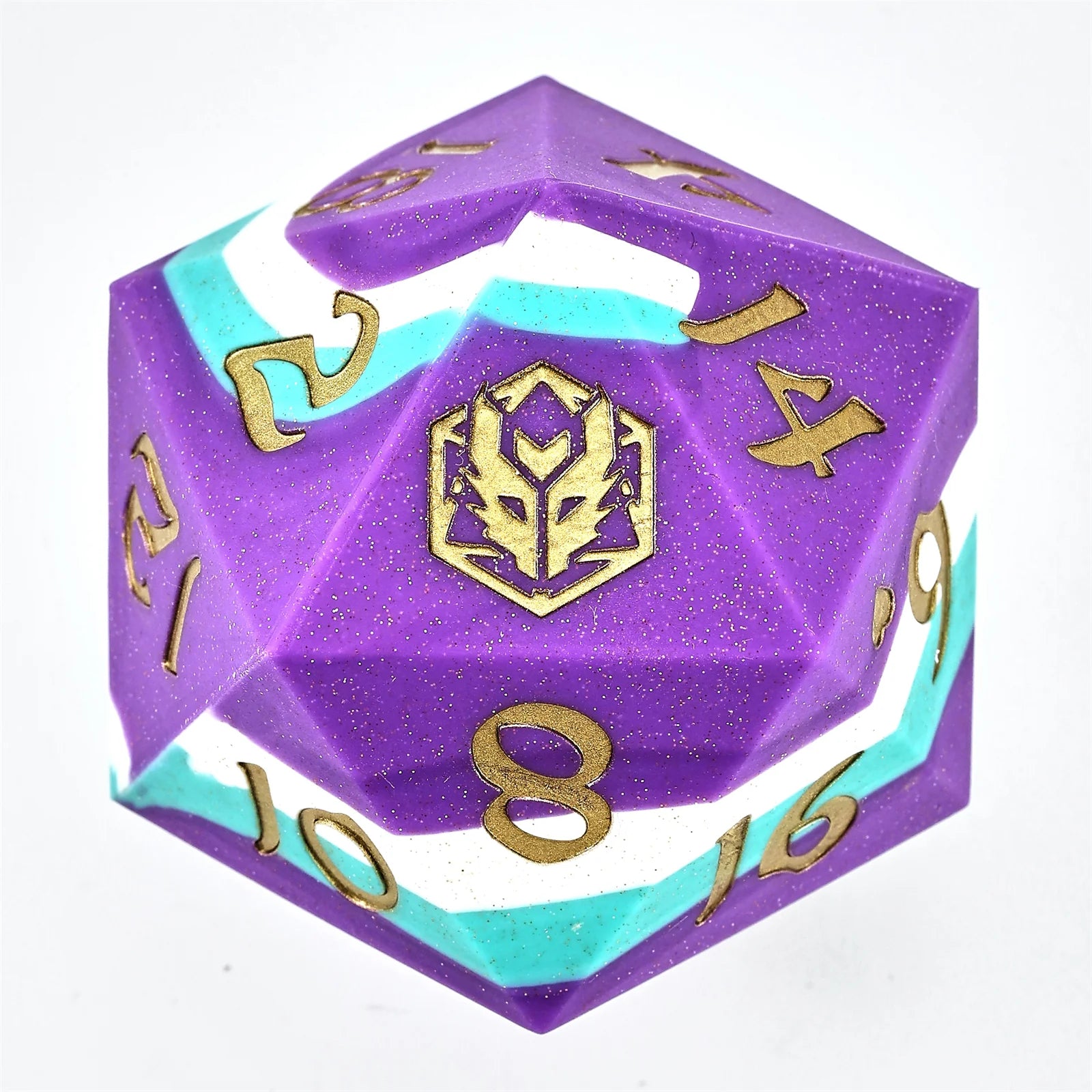 55mm Chonk Rubber Silicone D20 Dice Set - Celestial Gleam Color for D&D, RPG, Tabletop Gaming | Shatterproof & Quiet Rolling Game Dice for Dungeons & Dragons Players