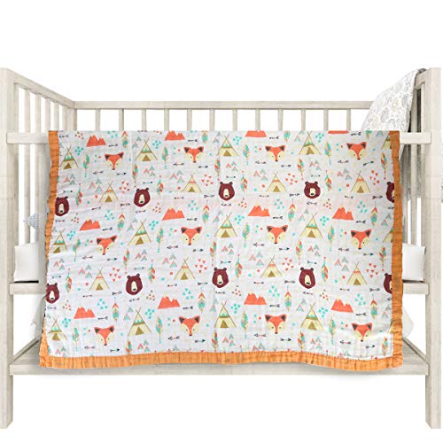 Yinuoday 4 Layer Baby Swaddle Blanket - Soft & Breathable Newborn Wrap Blanket for Toddlers (43